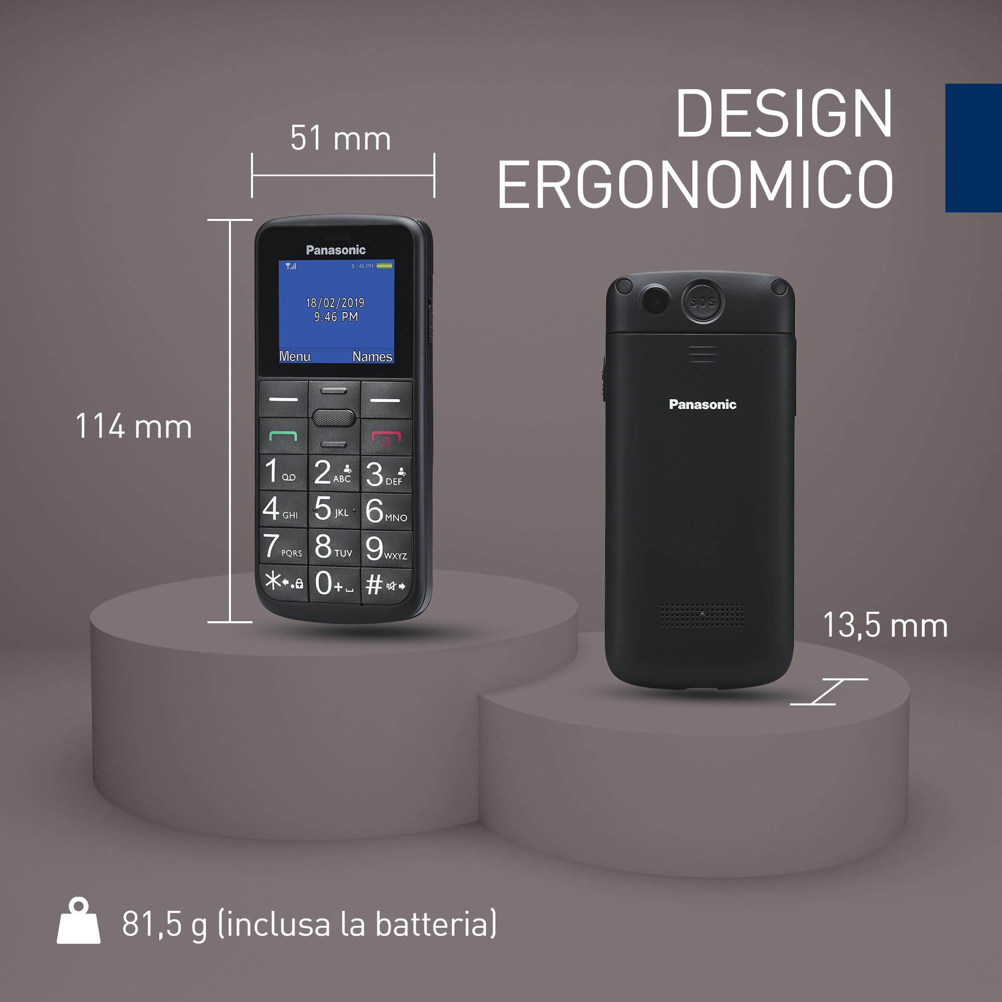 panasonic-kx-tu110-cellulare-facilitato-sbloccato-dual-sim-chiamata-sos-a-mani-l image 6