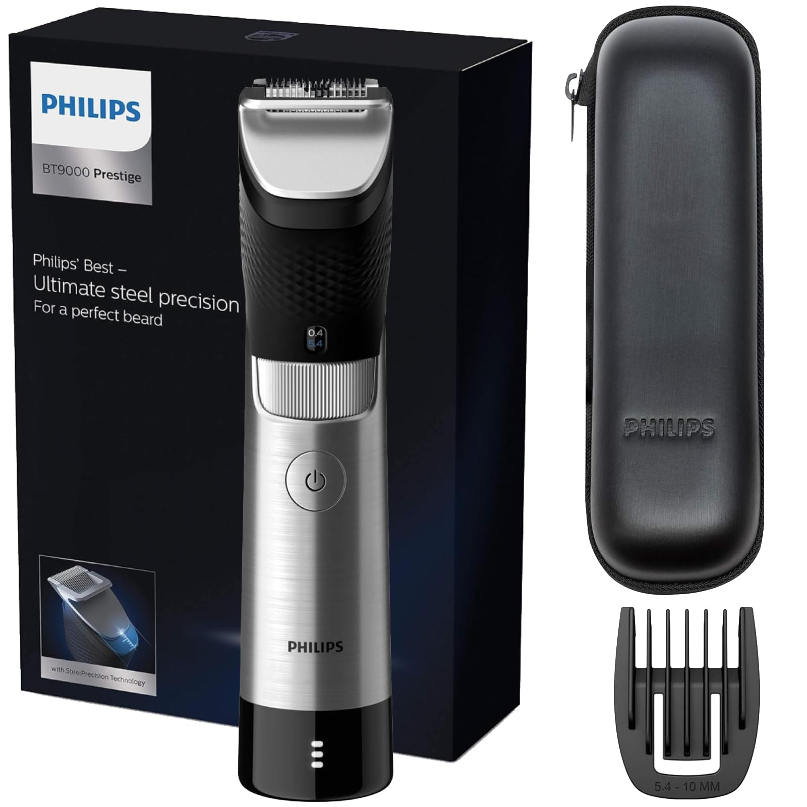 philips-regolabarba-bt9000-prestige-bt9810-15-tagliabarba-elettrico-impermeabile image 1