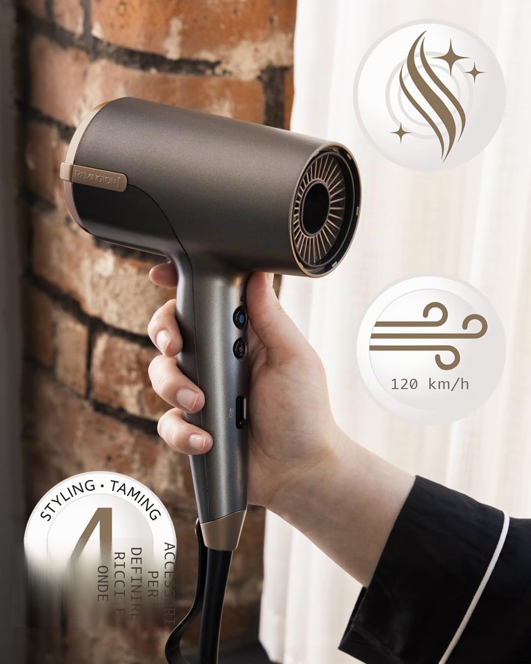 remington-one-d6077-asciugacapelli-2000w-con-sensore-thermacare-e-4-accessori-st image 3
