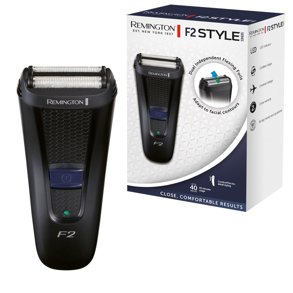 remington-style-series-f2002-rasoio-elettrico-a-lamina-per-barba-uso-a-secco-rif image 1