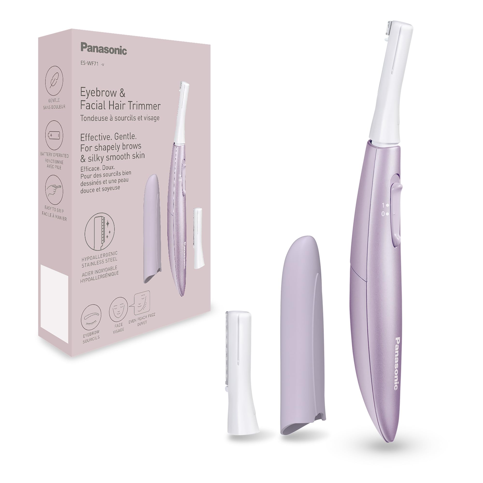 panasonic-es-wf71-v503-depilatore-sopracciglia-e-viso-donna-con-testina-flessibi image 1
