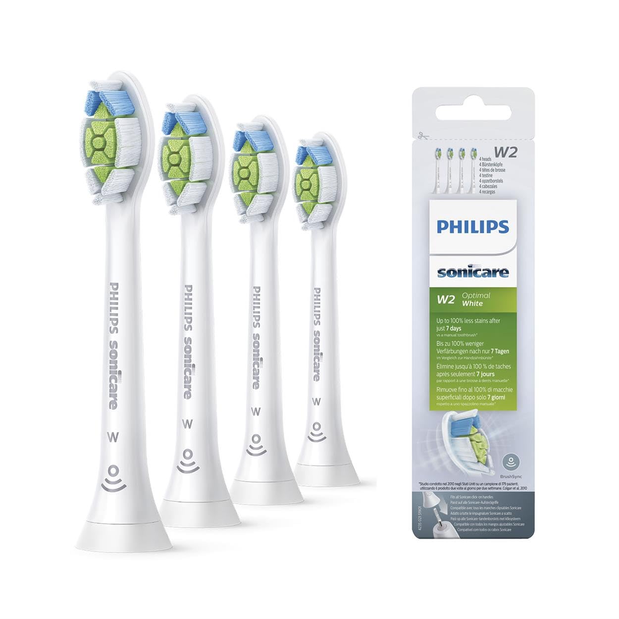philips-sonicare-w2-optimal-white-hx6064-10-testine-di-ricambio-con-rfid-4-pezzi image 1