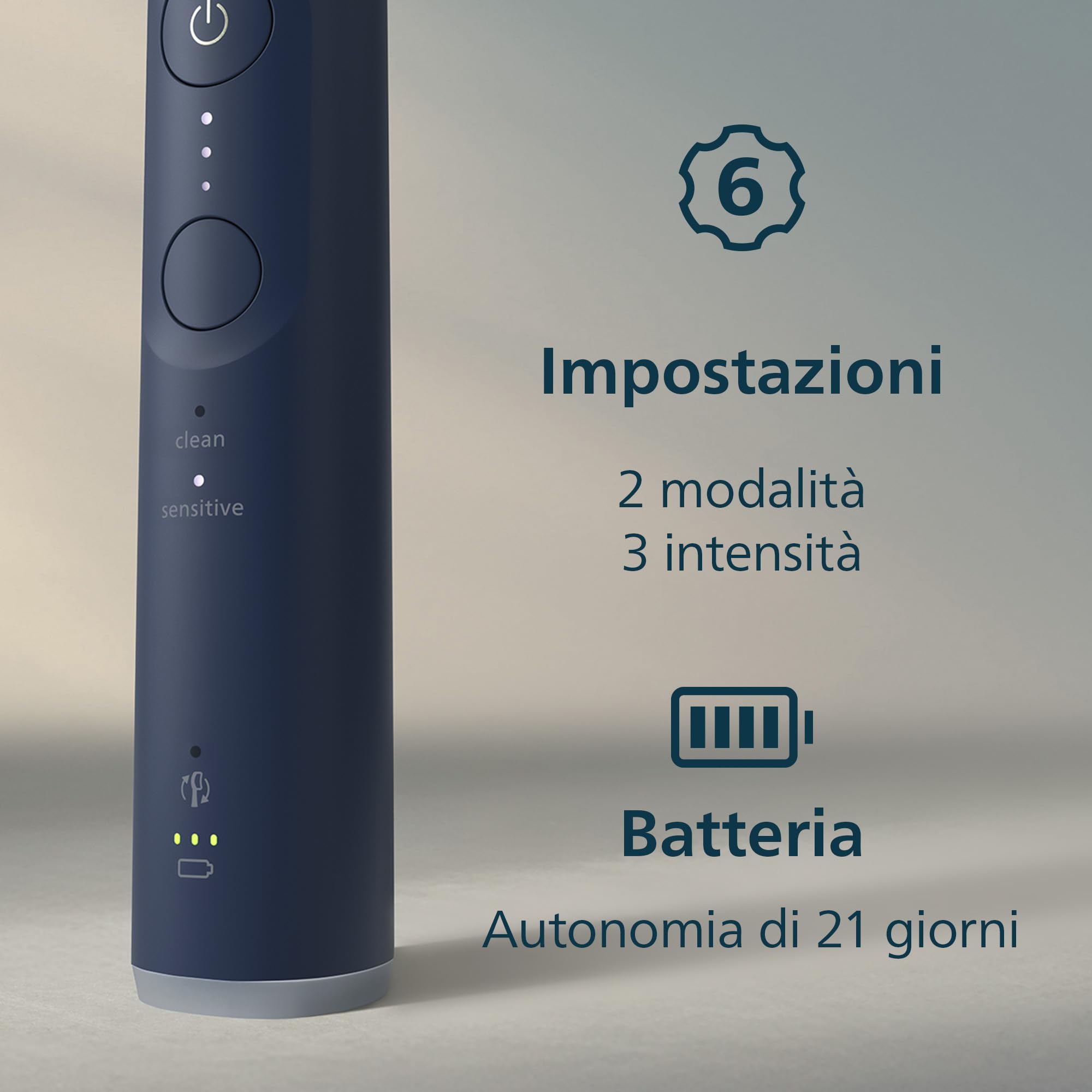 philips-sonicare-serie-6100-hx7403-07-spazzolino-elettrico-sonico-con-sensore-di image 6