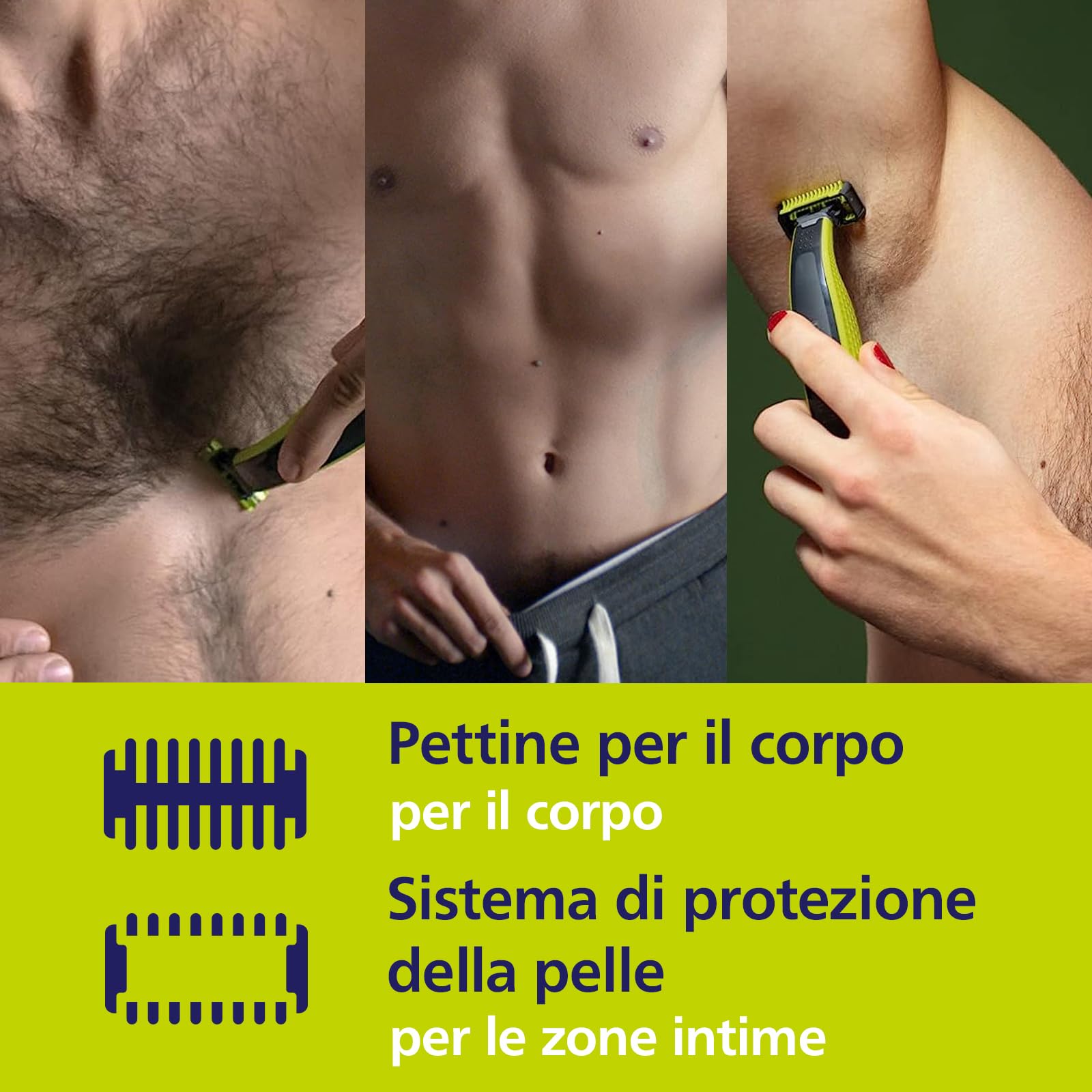 philips-oneblade-qp2630-30-face-body-rasoio-elettrico-ricaricabile-wet-dry-con-l image 6