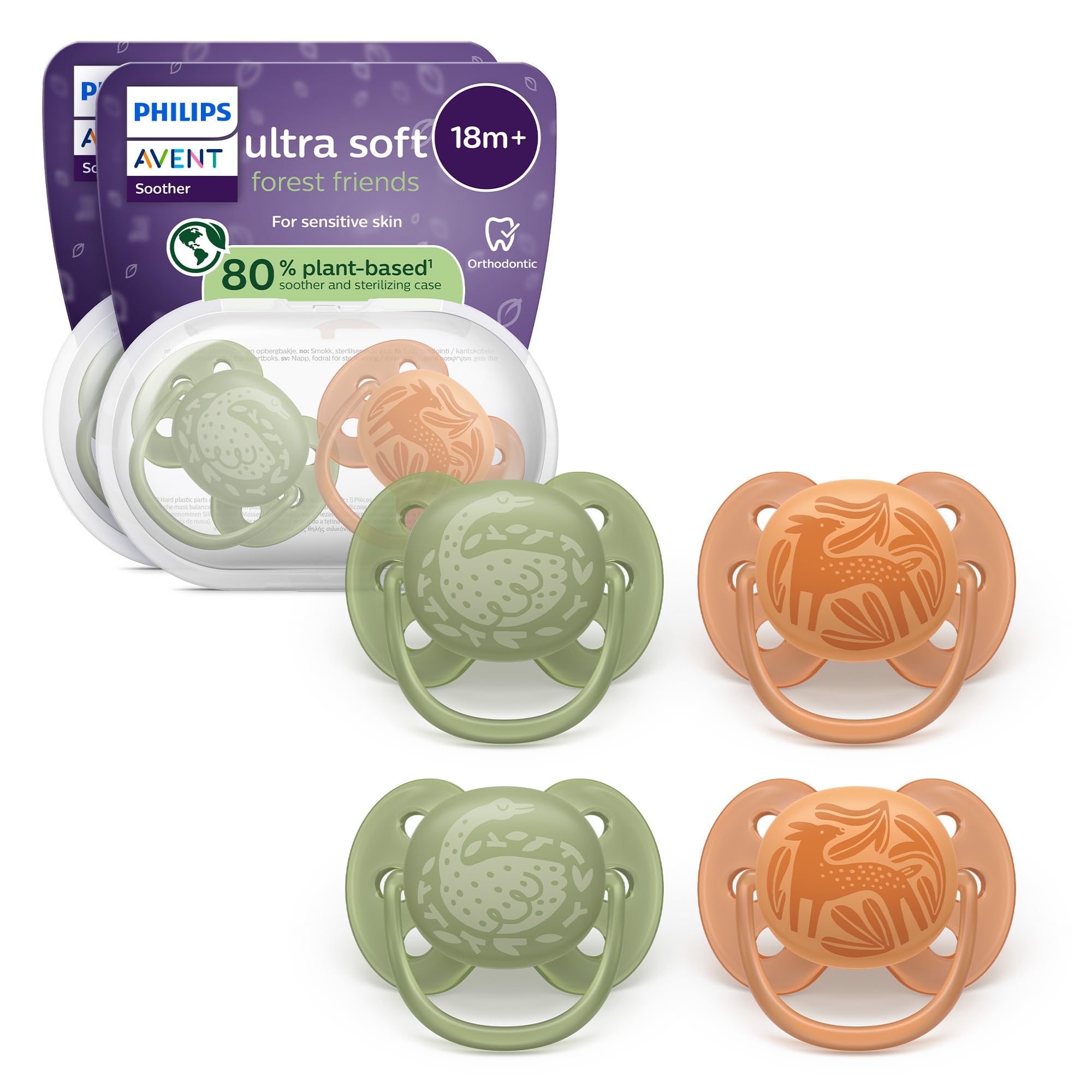 philips-avent-ultra-soft-scf093-07-ciuccio-ortodontico-0-18-mesi-con-scudo-fless image 1