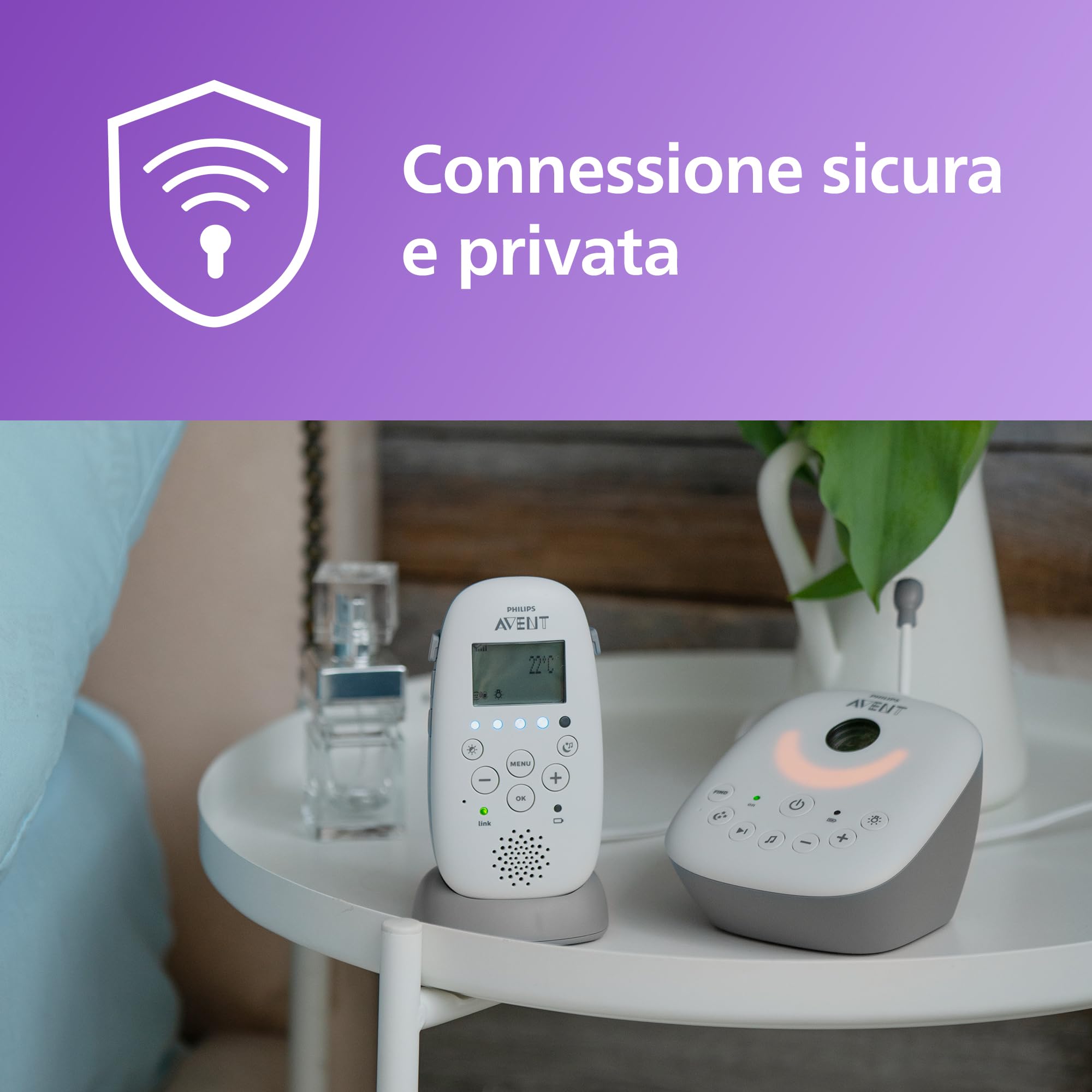 philips-avent-scd733-26-baby-monitor-dect-audio-con-luce-notturna-a-proiezione-s image 2