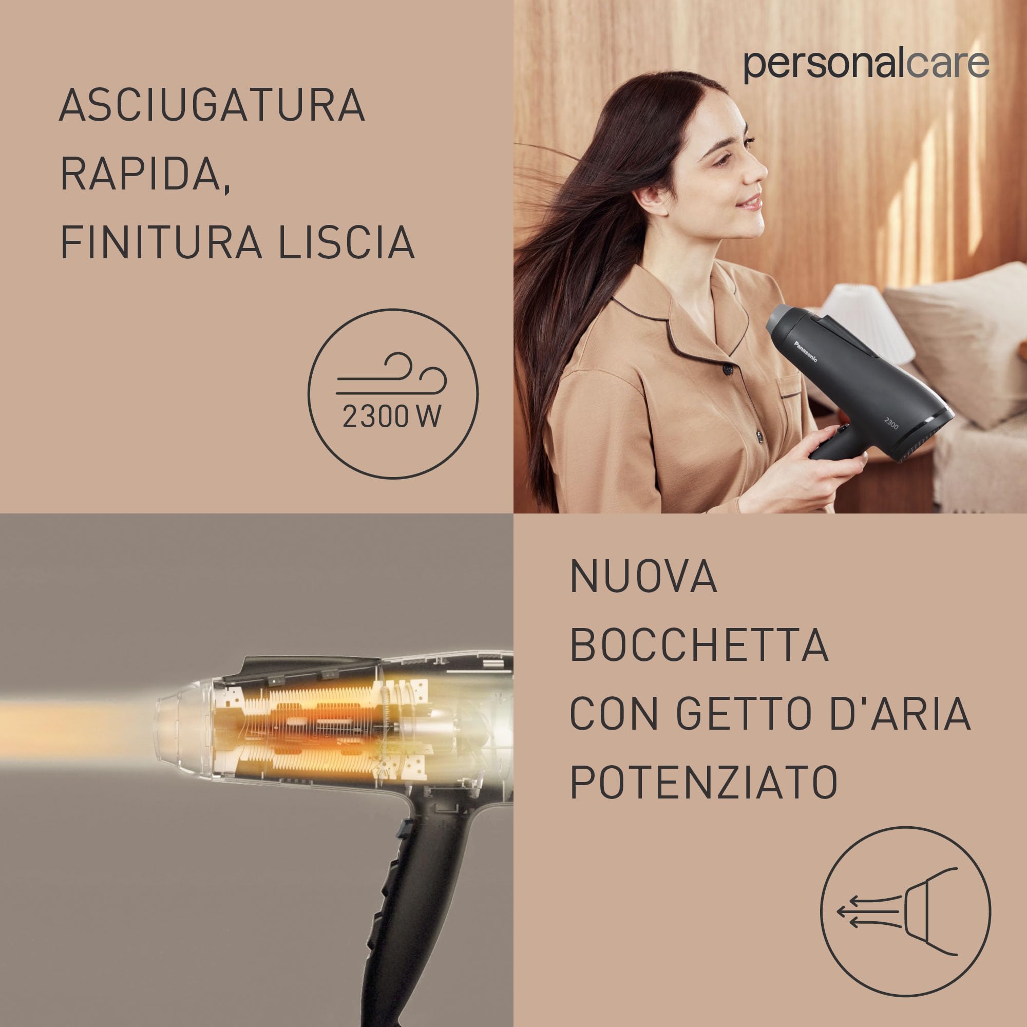 panasonic-eh-ne85-k825-serie-fast-dry-asciugacapelli-a-ioni-2300w-con-diffusore- image 2