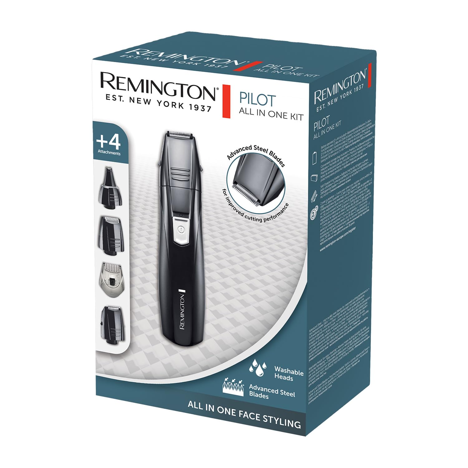 remington-pg180-rifinitore-regolabarba-e-rasoio-multiuso-a-batteria-lame-in-acci image 8