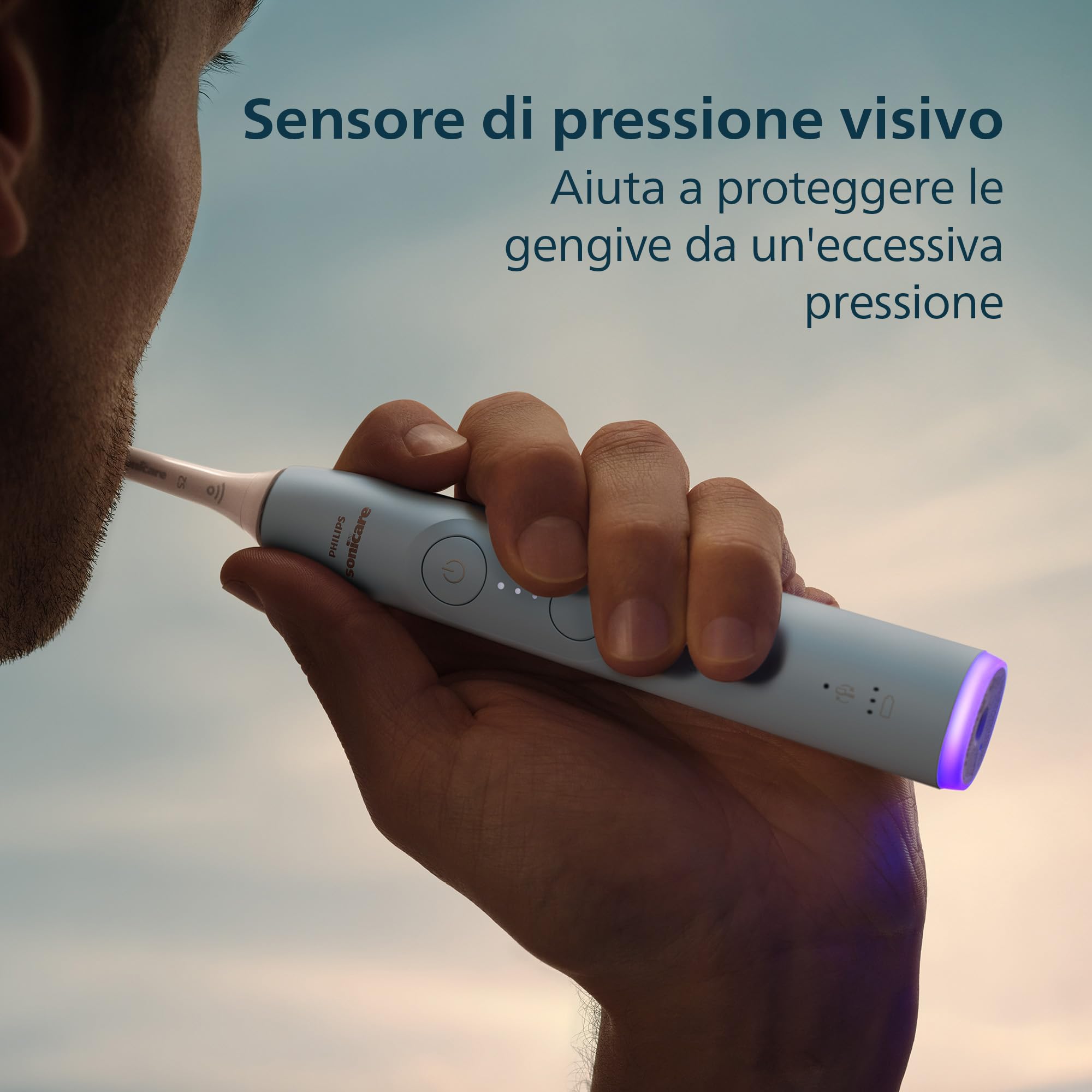 philips-sonicare-6100-hx7406-02-spazzolino-elettrico-sonico-con-sensore-di-press image 5