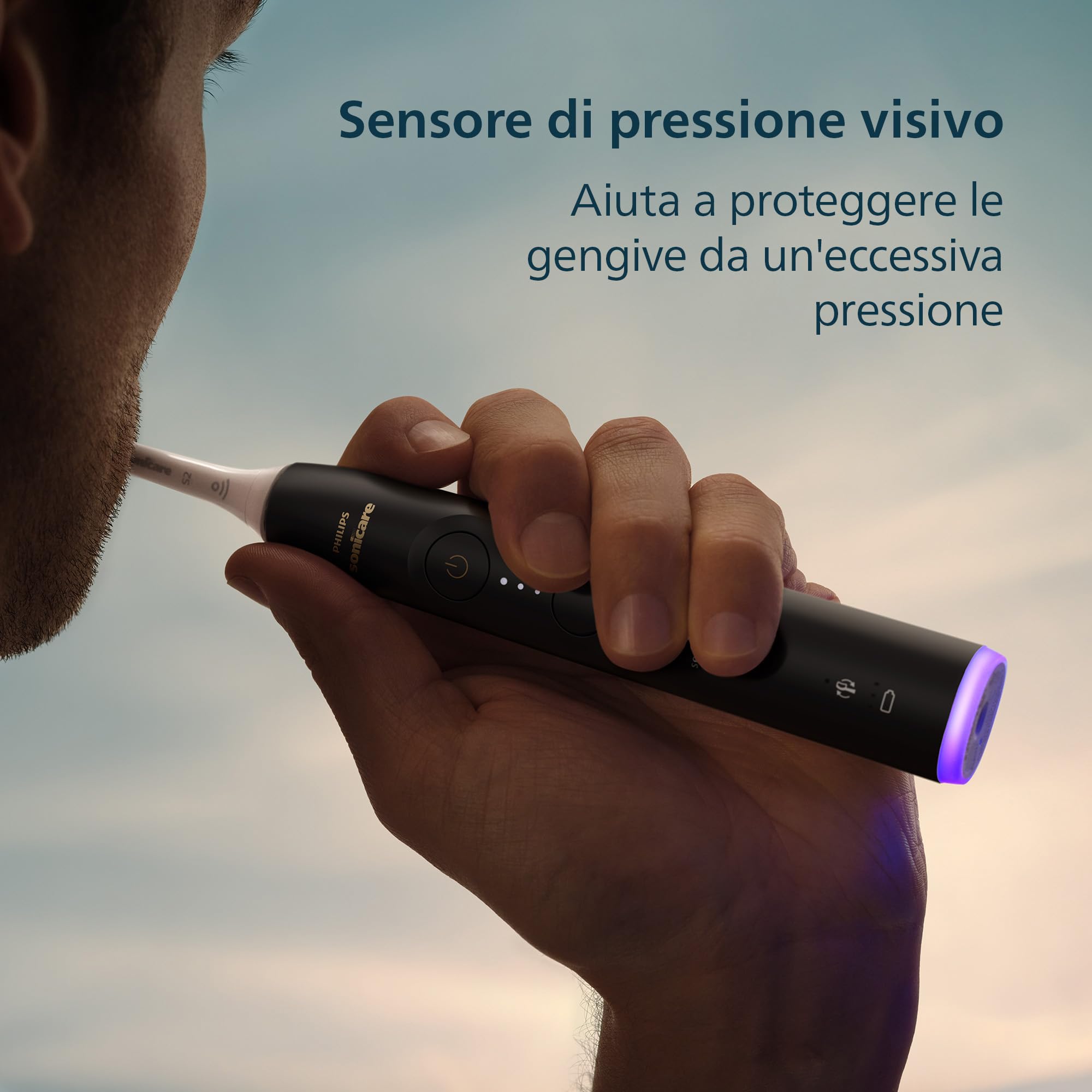 philips-sonicare-6100-hx7401-07-spazzolino-elettrico-sonico-con-sensore-di-press image 5