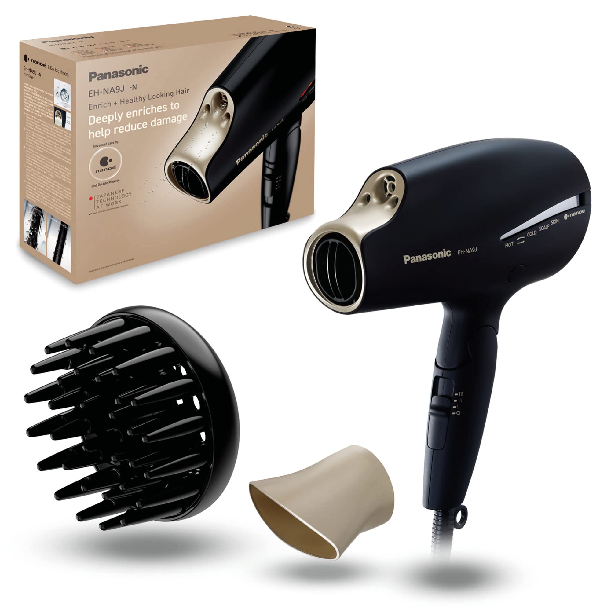 panasonic-eh-na9j-na9j-n825-asciugacapelli-pieghevole-1800w-con-nanoe-double-min image 1