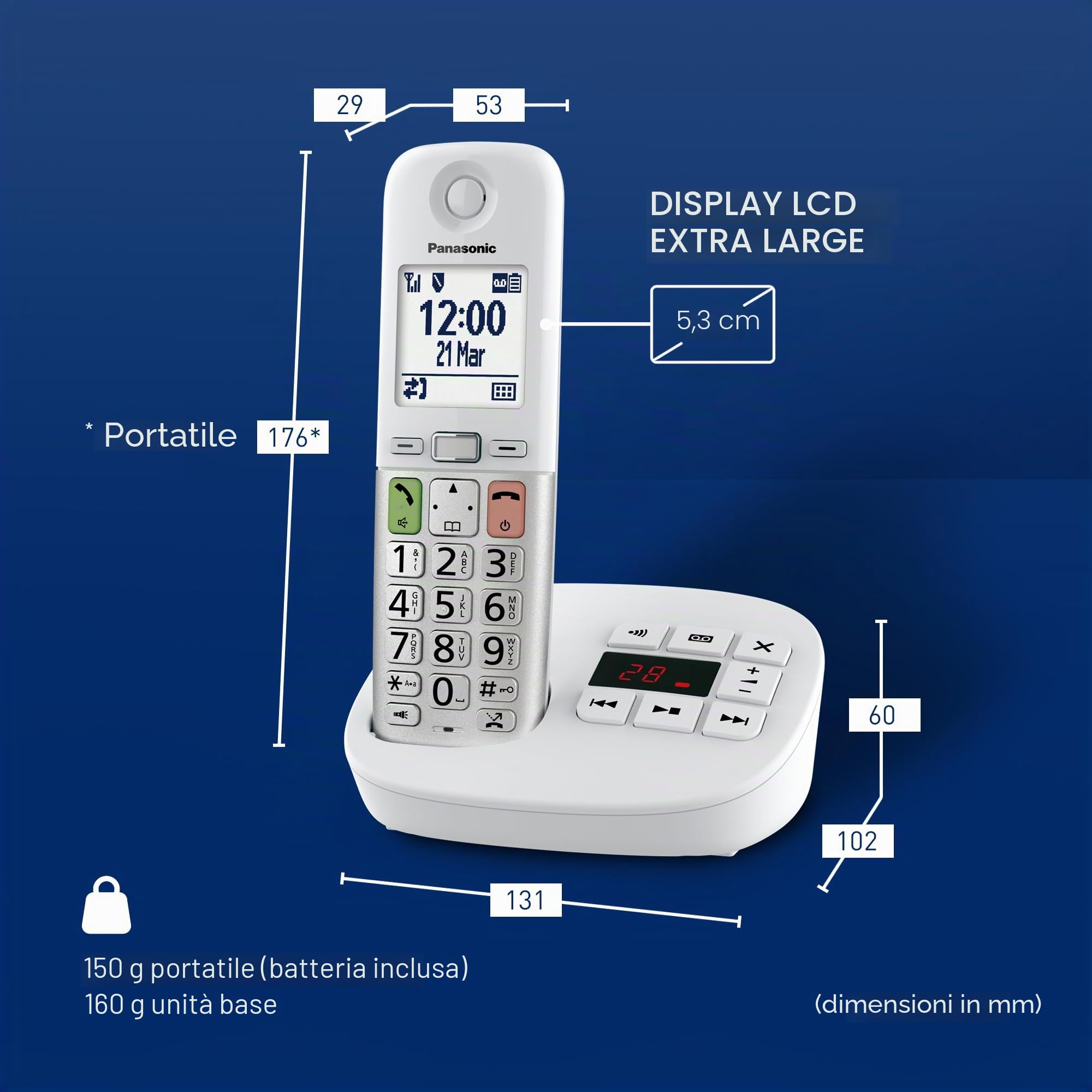 panasonic-kx-tgu430exw-telefono-cordless-digitale-con-segreteria-fav-call-torcia image 3