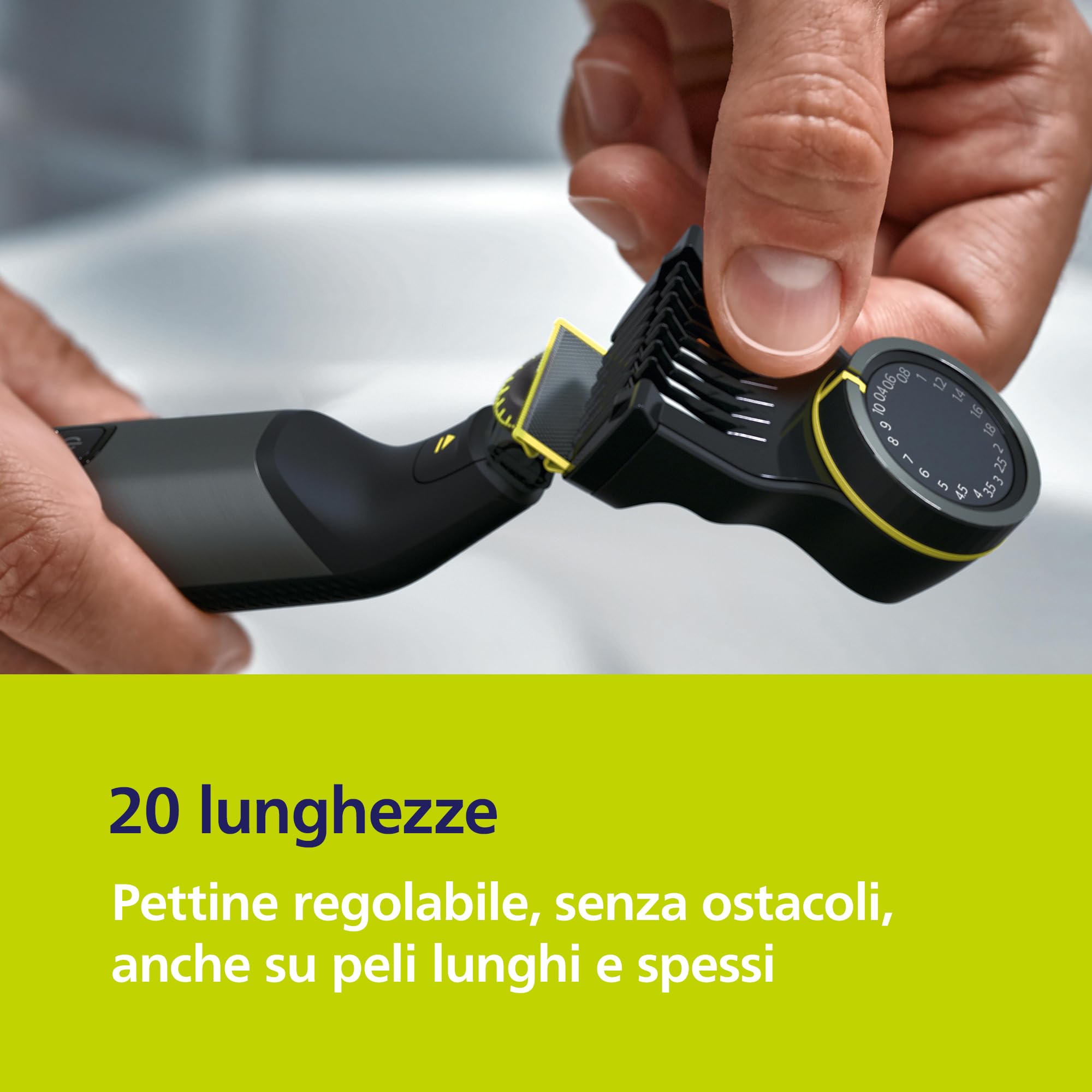 philips-oneblade-pro-360-qp6552-30-regolabarba-elettrico-viso-e-corpo-con-2-lame image 5