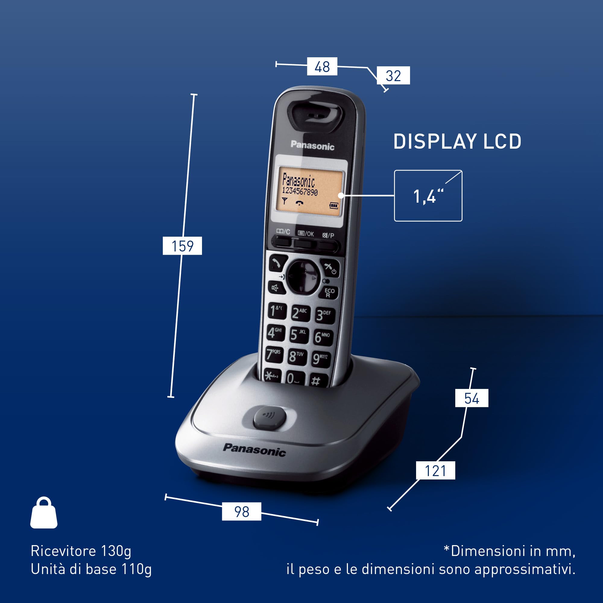 panasonic-kx-tg2511jtm-telefono-cordless-digitale-con-vivavoce-id-chiamante-rubr image 6