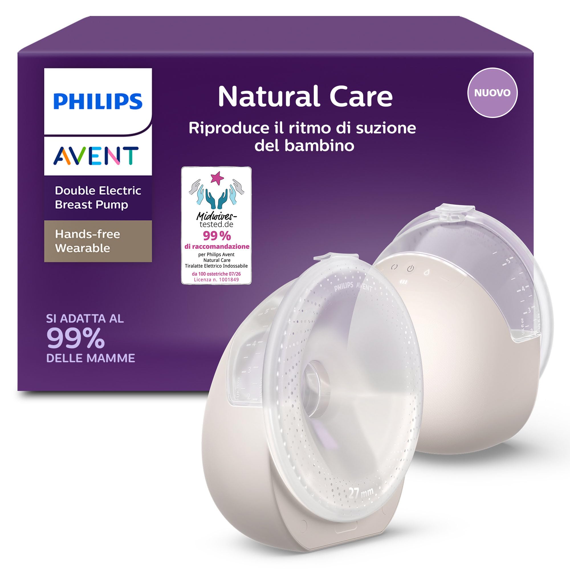philips-avent-natural-care-scf495-11-tiralatte-elettrico-doppio-indossabile-a-ma image 1