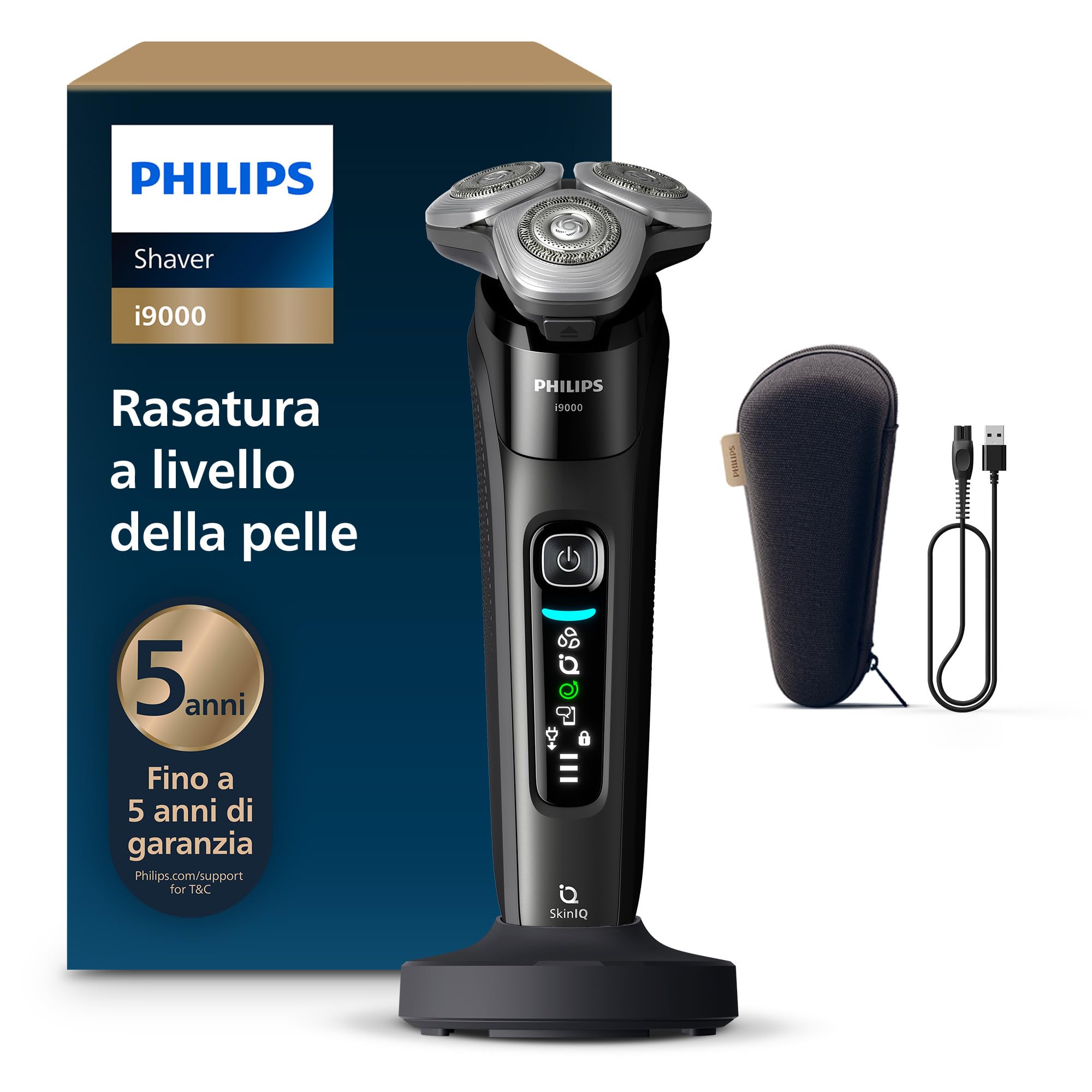 philips-shaver-i9000-x9000-10-rasoio-elettrico-wet-dry-uomo-con-skin-iq-triple-a image 1