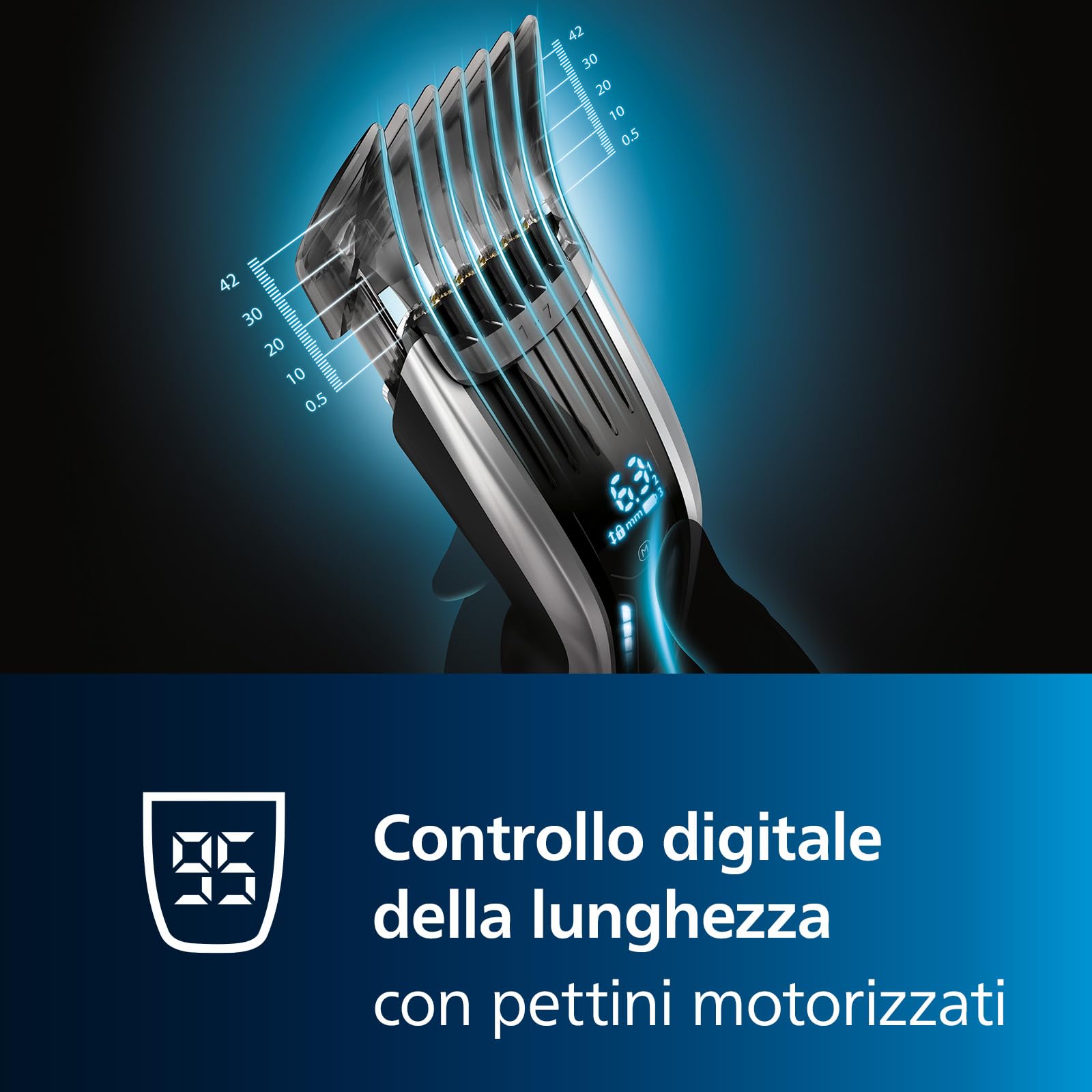 philips-hc9450-15-serie-9000-regolacapelli-con-pettini-motorizzati-lame-in-titan image 2