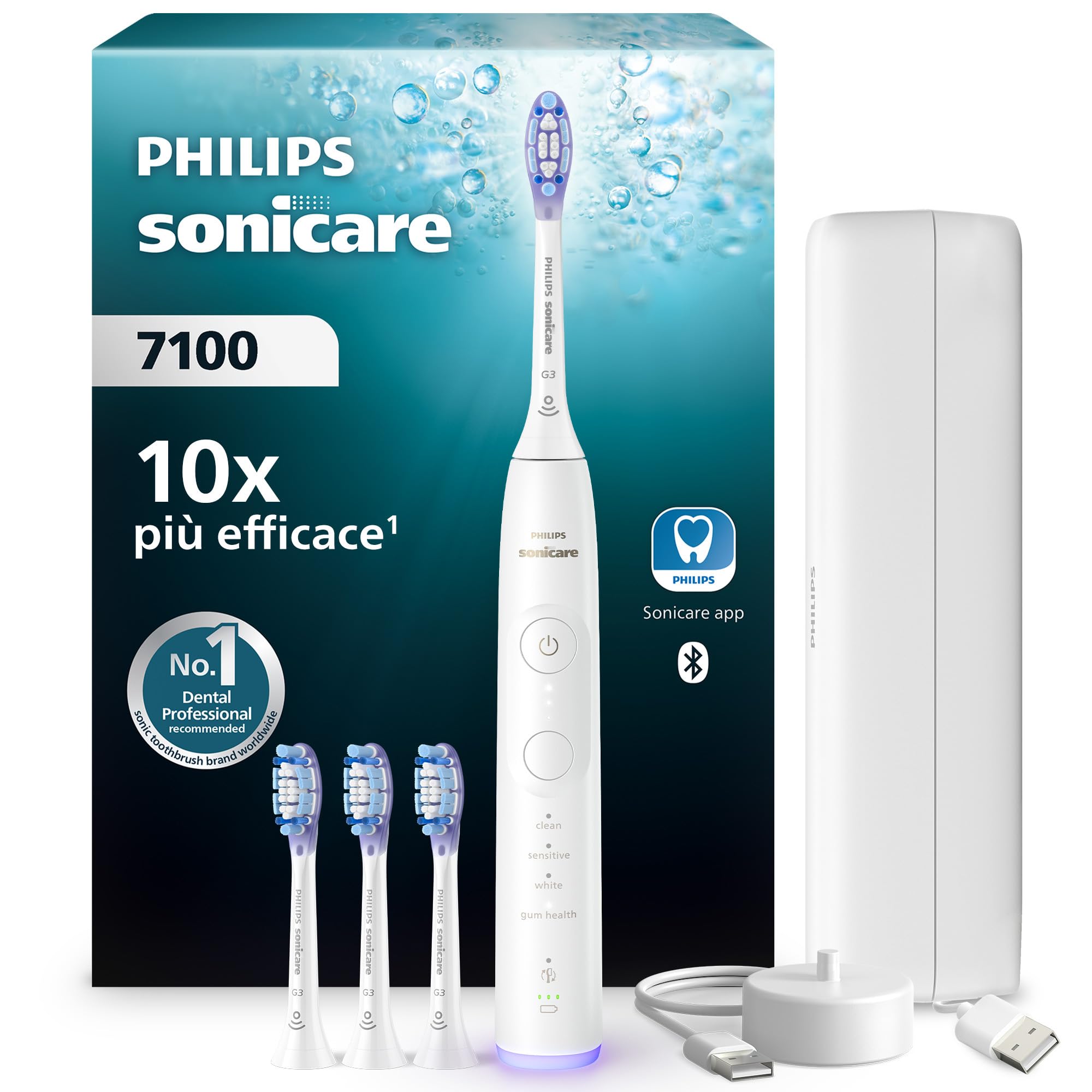 philips-sonicare-7100-hx7420-08-spazzolino-elettrico-sonico-con-app-4-modalit-se image 1