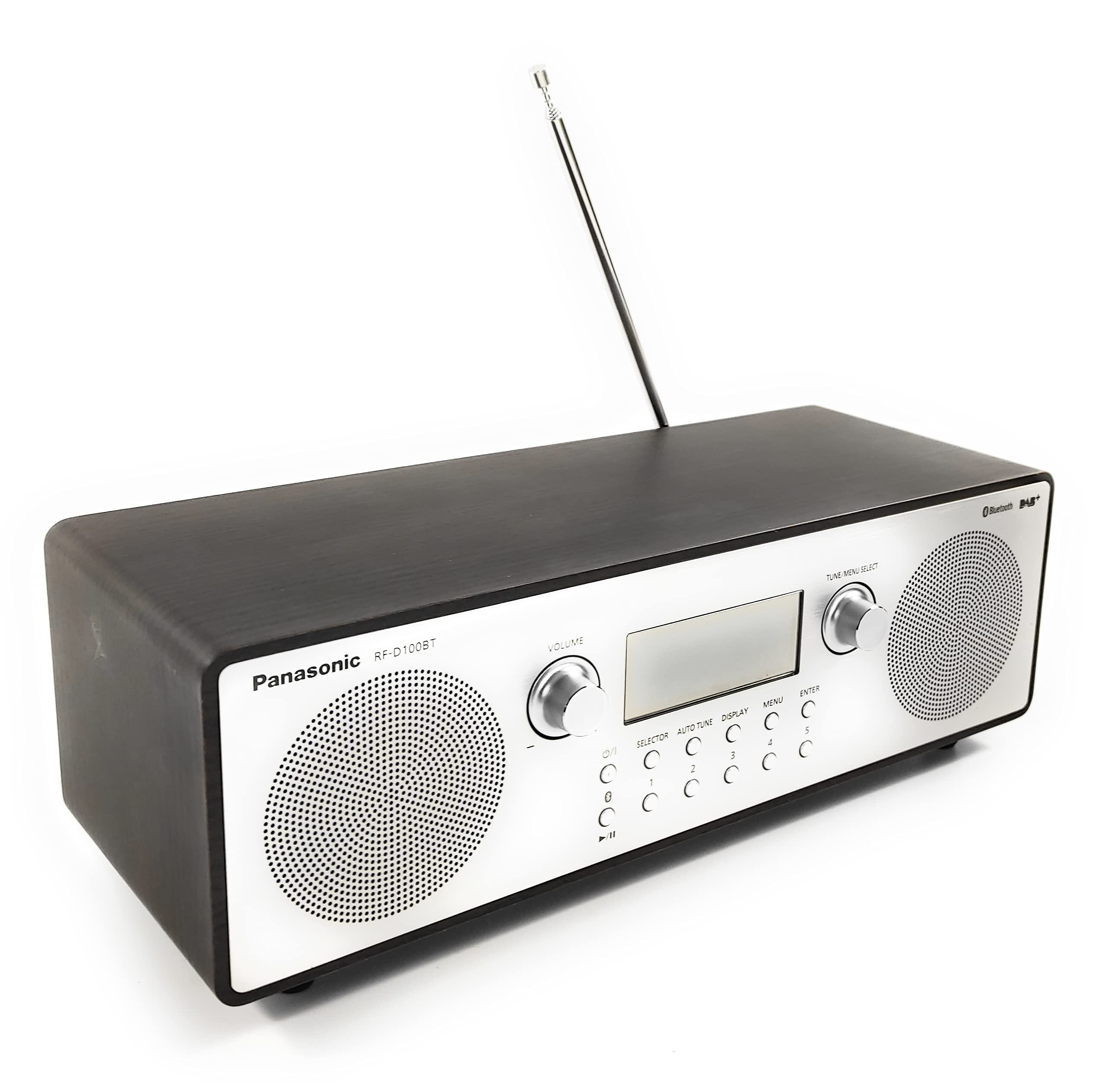 panasonic-rf-d100bt-radio-digitale-dab-fm-vintage-con-bluetooth-aux-sveglia-bass image 1