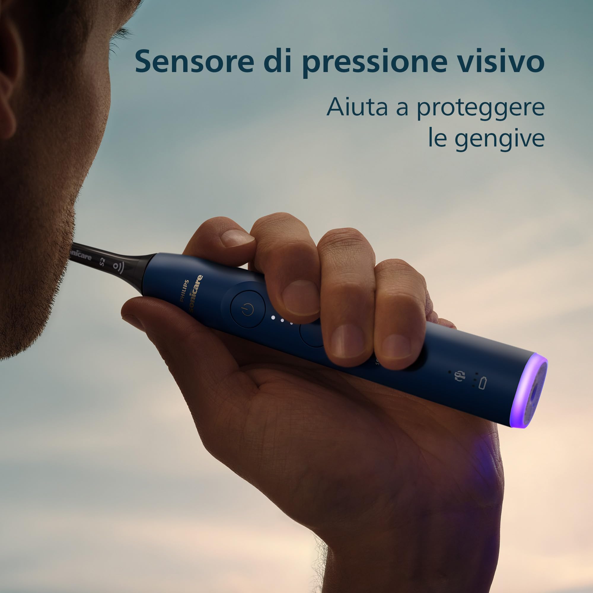 philips-sonicare-serie-6100-hx7403-07-spazzolino-elettrico-sonico-con-sensore-di image 5