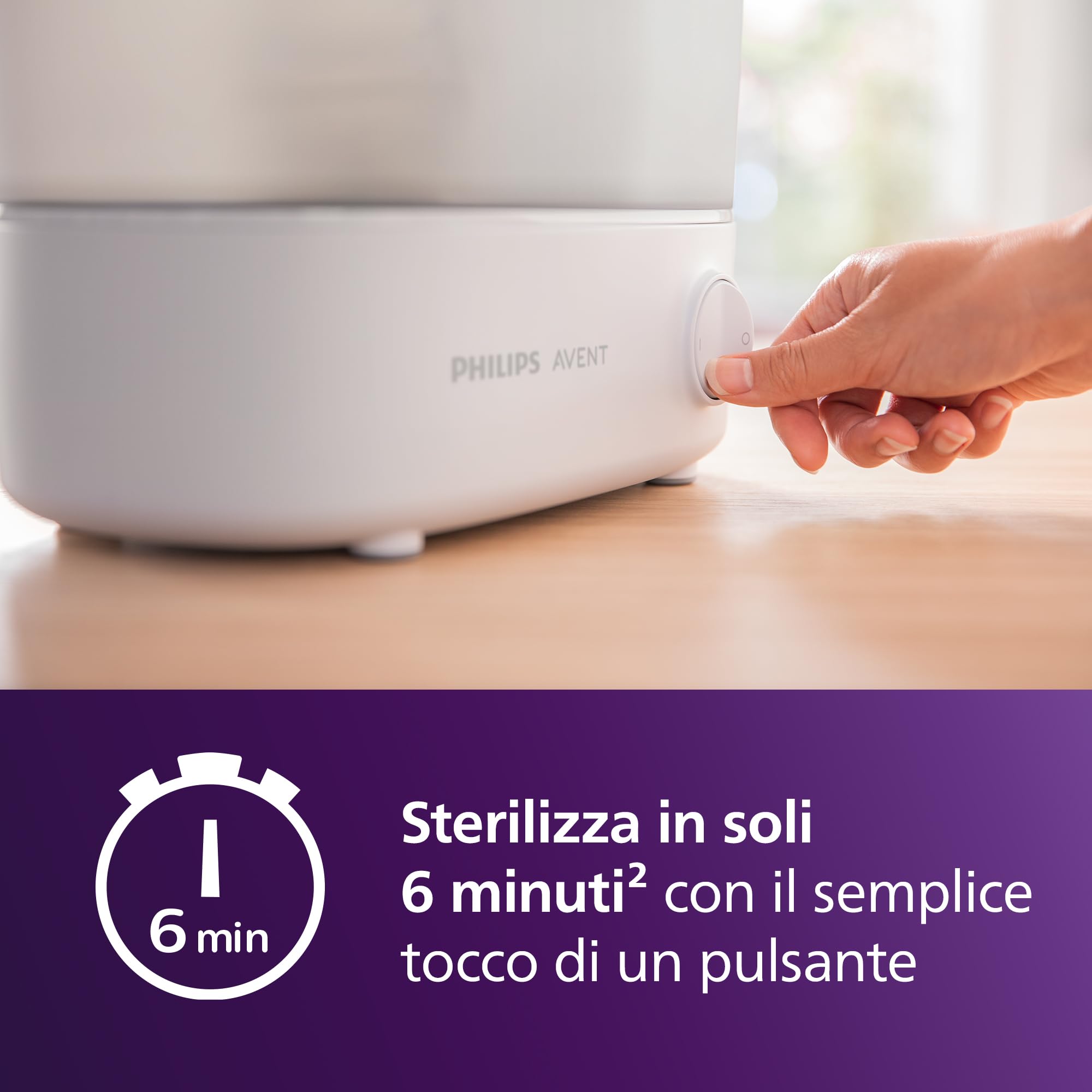 philips-avent-scf291-30-sterilizzatore-elettrico-a-vapore-per-biberon-con-spazzo image 3