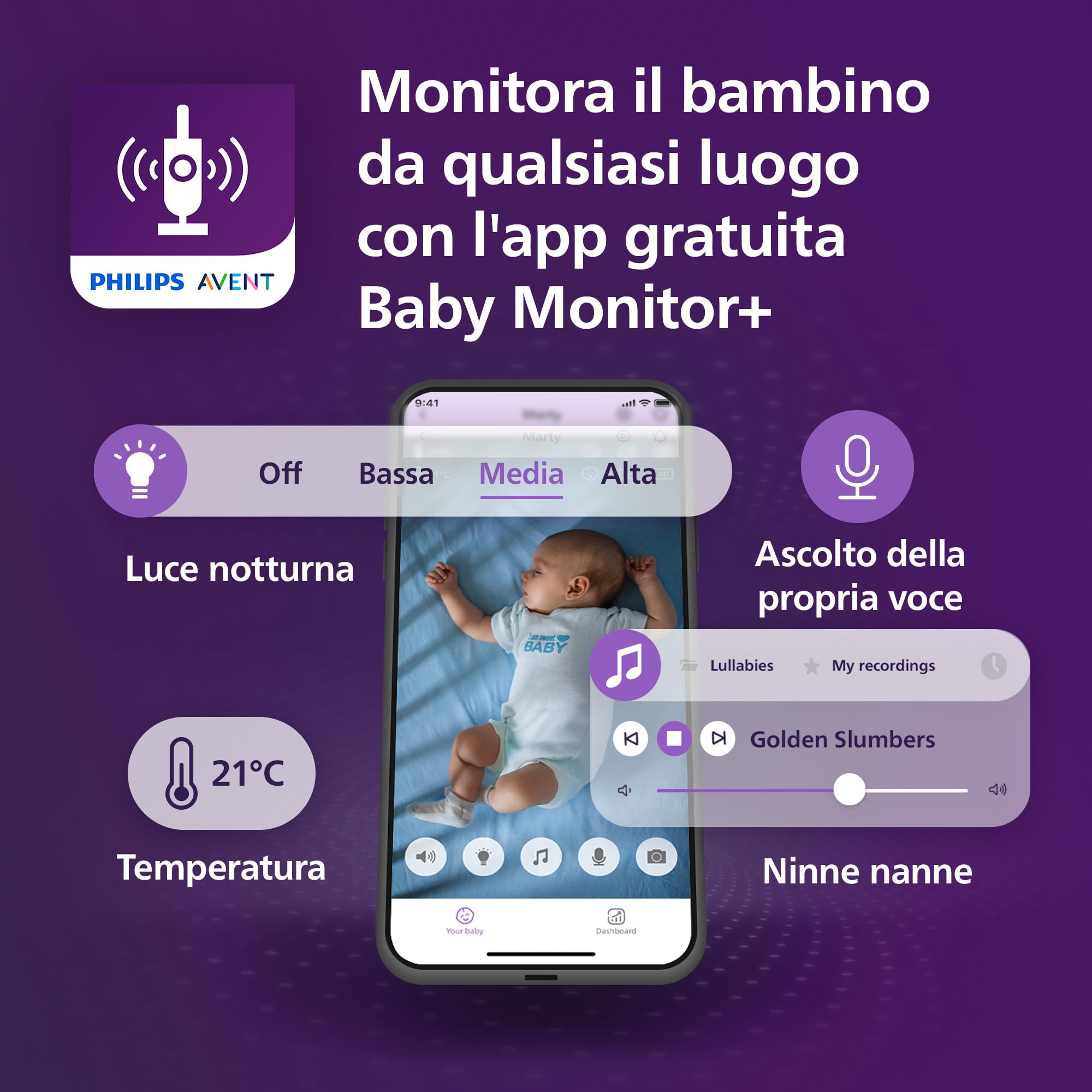 philips-avent-scd951-26-baby-monitor-connesso-wi-fi-con-telecamera-hd-1080p-visi image 5