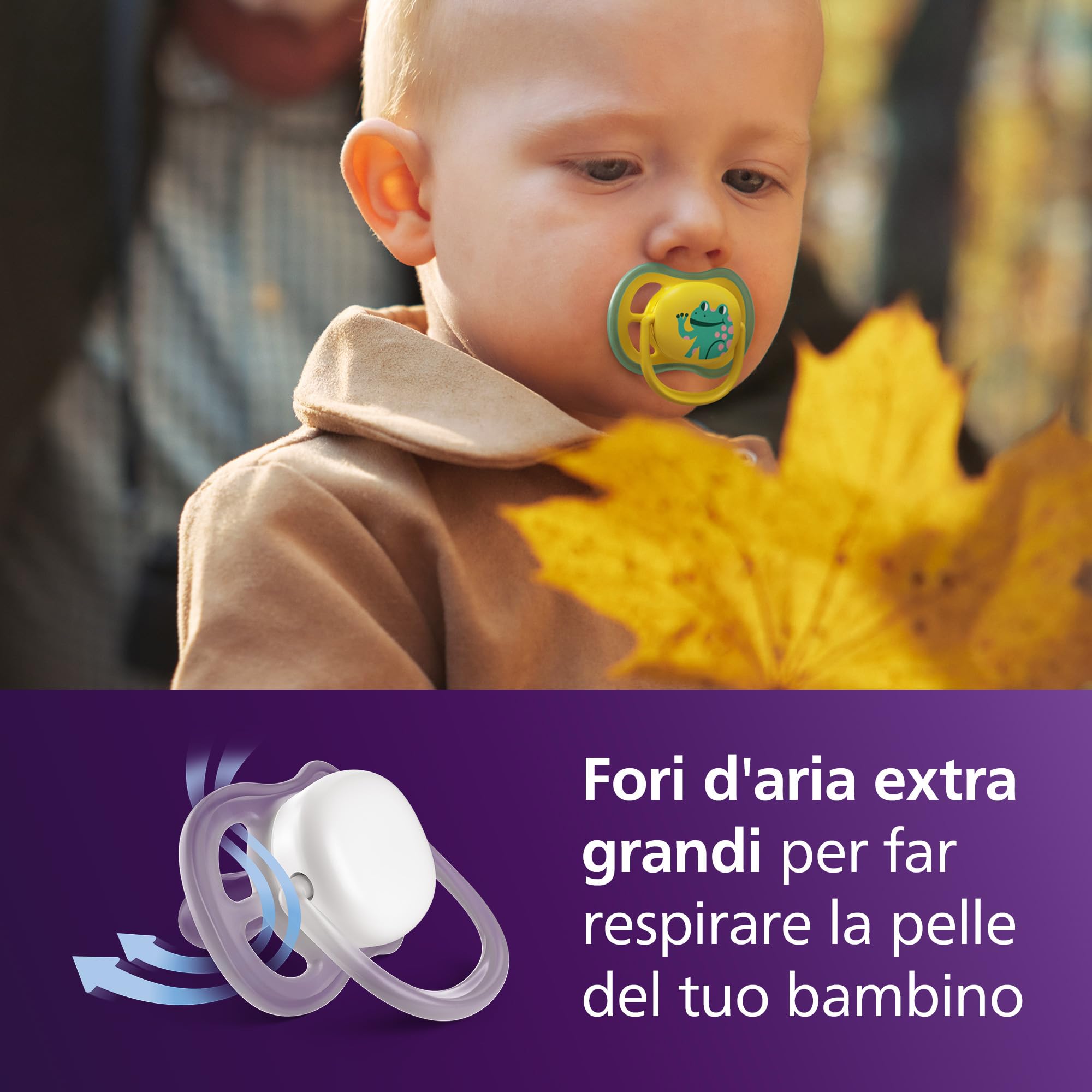 philips-avent-ultra-air-day-night-ciuccio-ortodontico-18-mesi-modello-fluorescen image 2