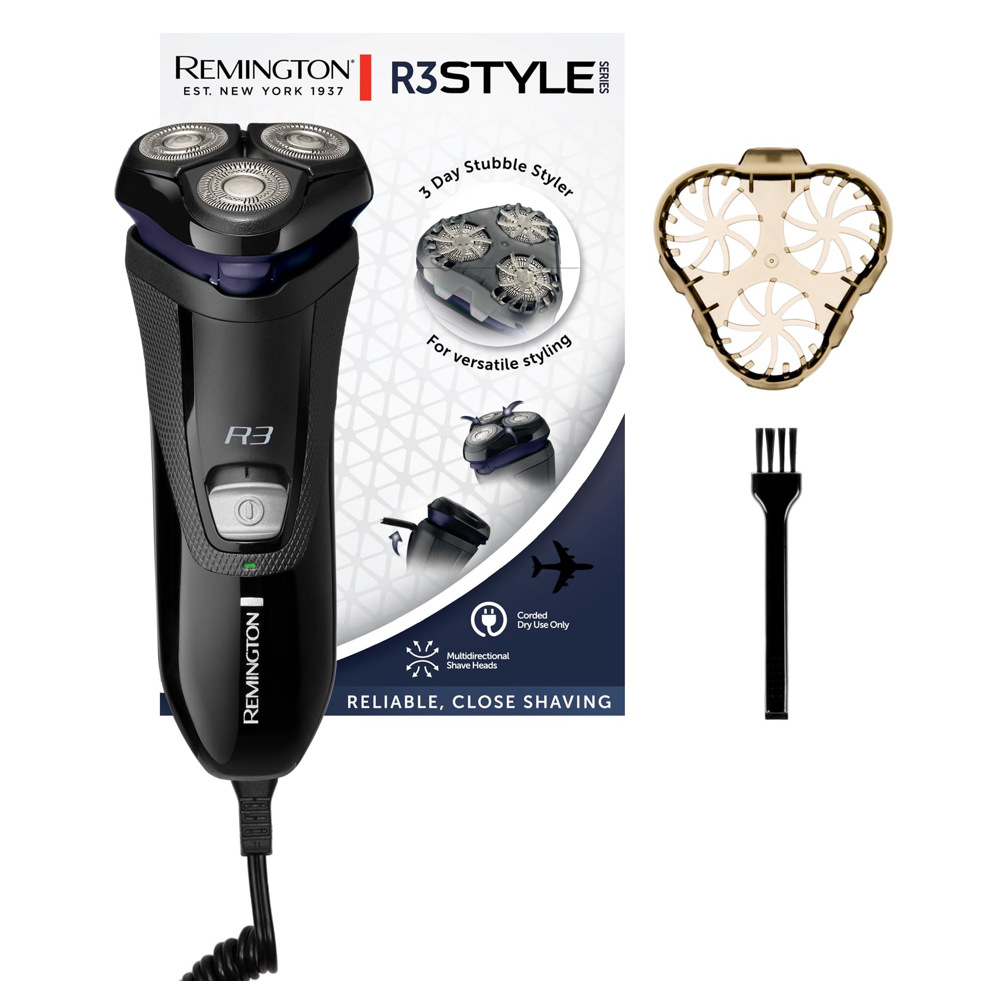 remington-r3002-style-series-rasoio-elettrico-rotante-con-lame-flessibili-a-dopp image 1