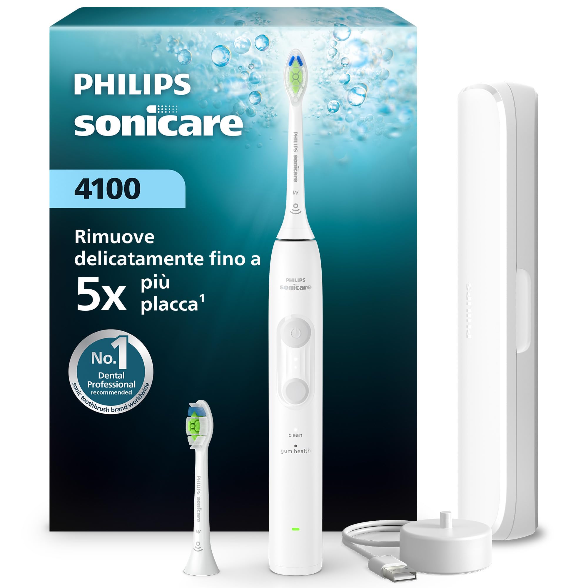 philips-sonicare-hx4044-41-serie-4100-spazzolino-elettrico-sonico-con-sensore-di image 1