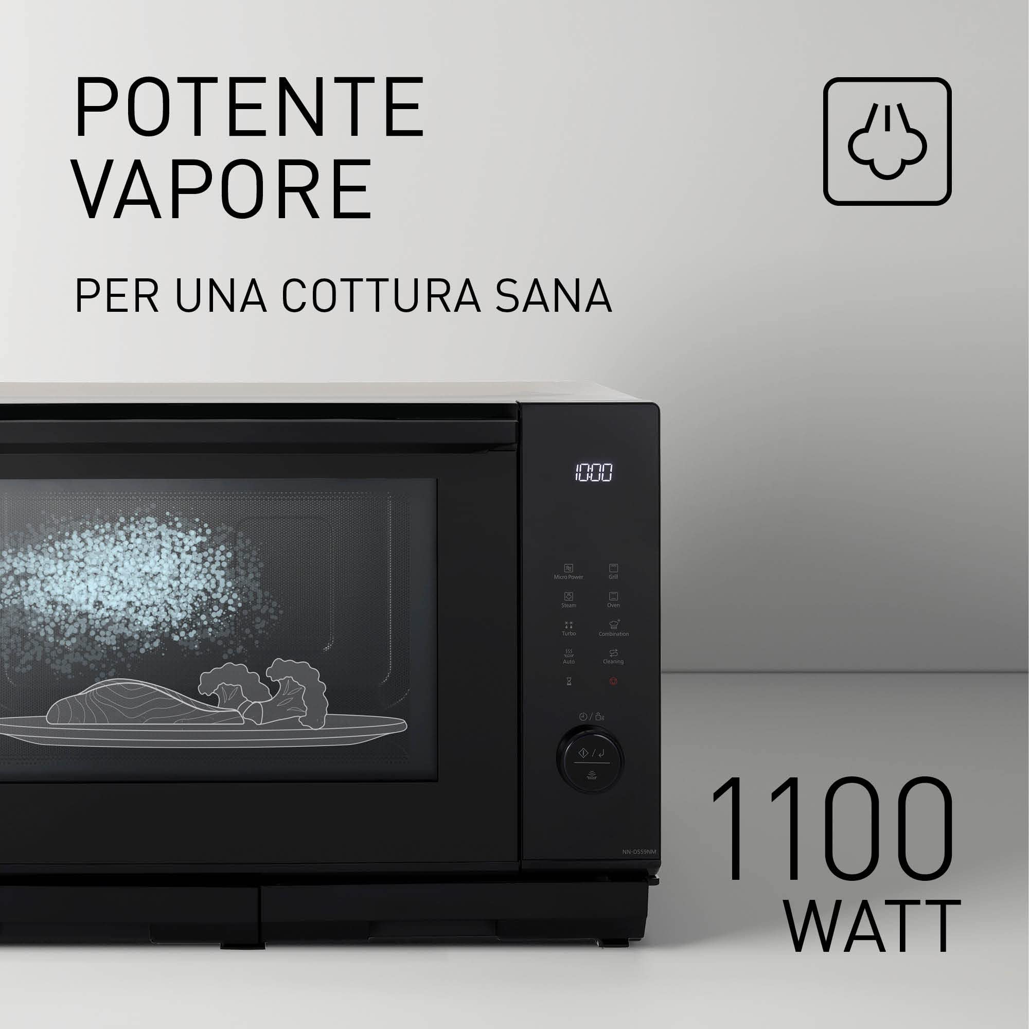 panasonic-nn-ds59nmetg-forno-microonde-combinato-4-in-1-con-vapore-grill-flatbed image 3