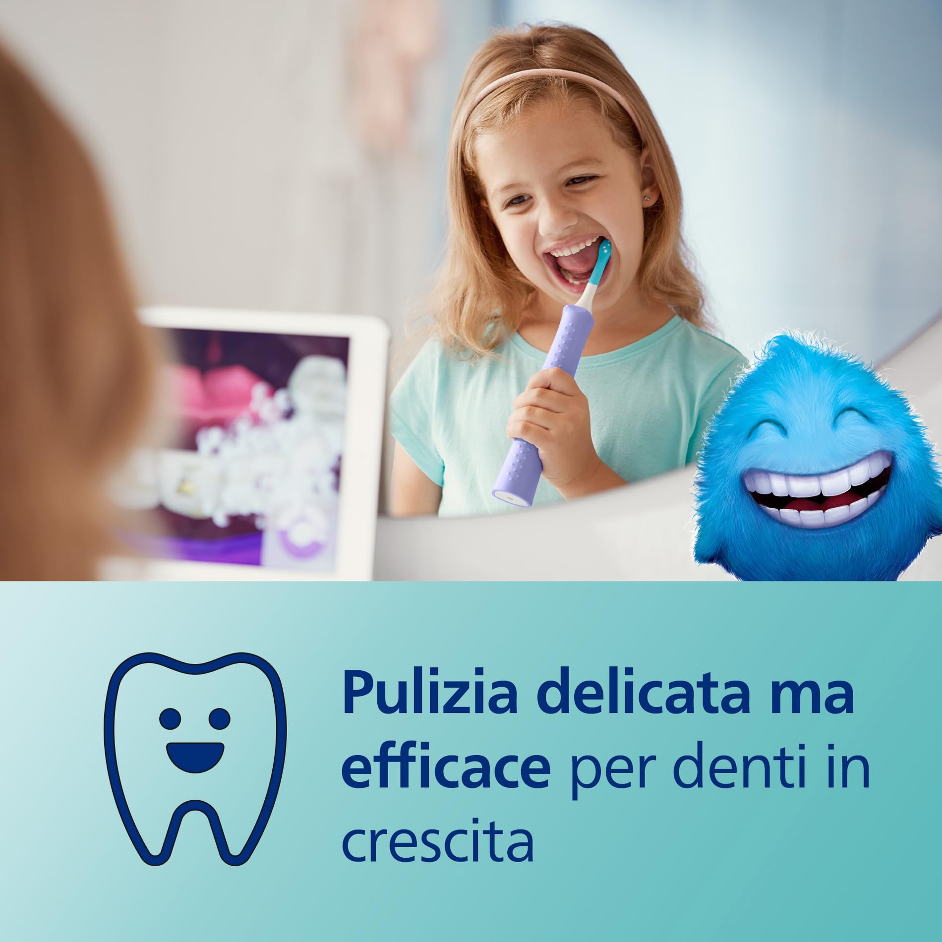 philips-sonicare-for-kids-hx6322-12-spazzolino-elettrico-sonico-con-app-bluetoot image 2