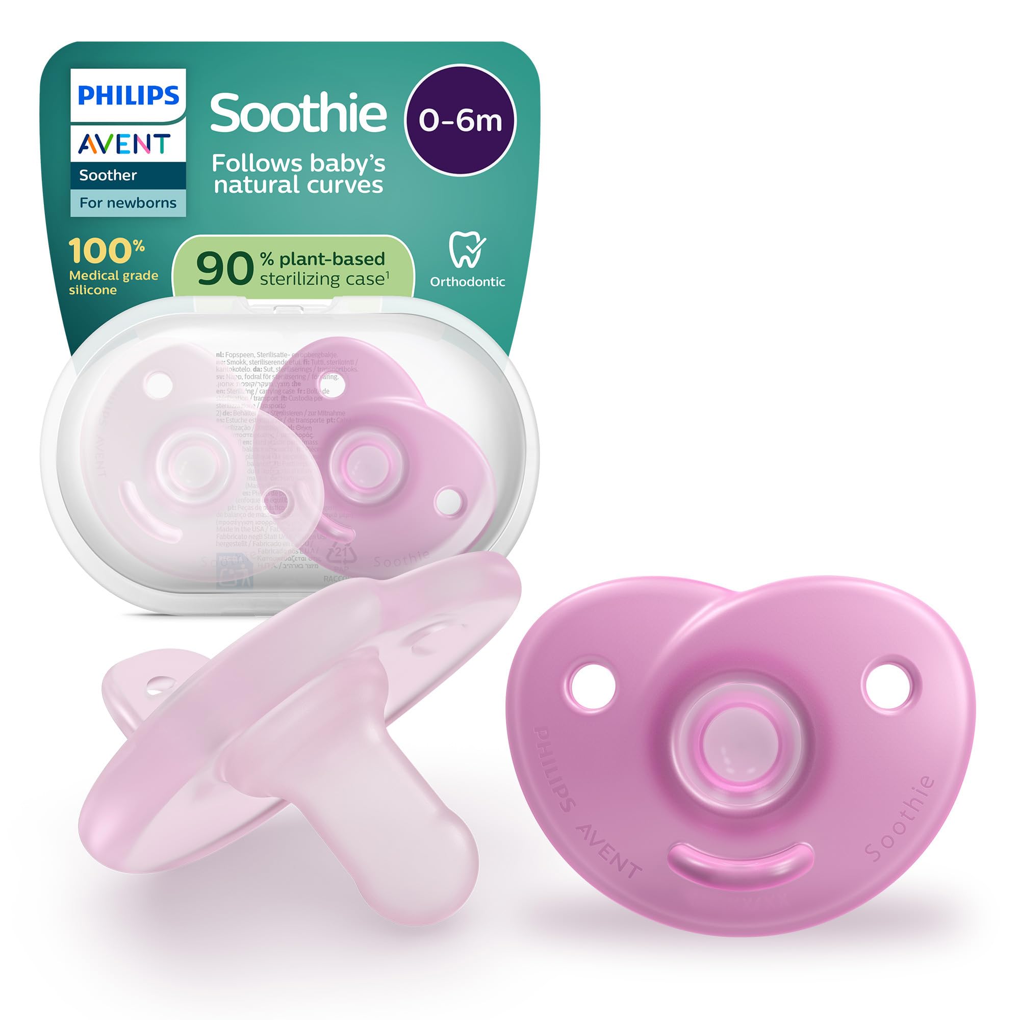 philips-avent-soothie-scf099-27-ciuccio-in-silicone-monopezzo-per-neonati-0-6-me image 1