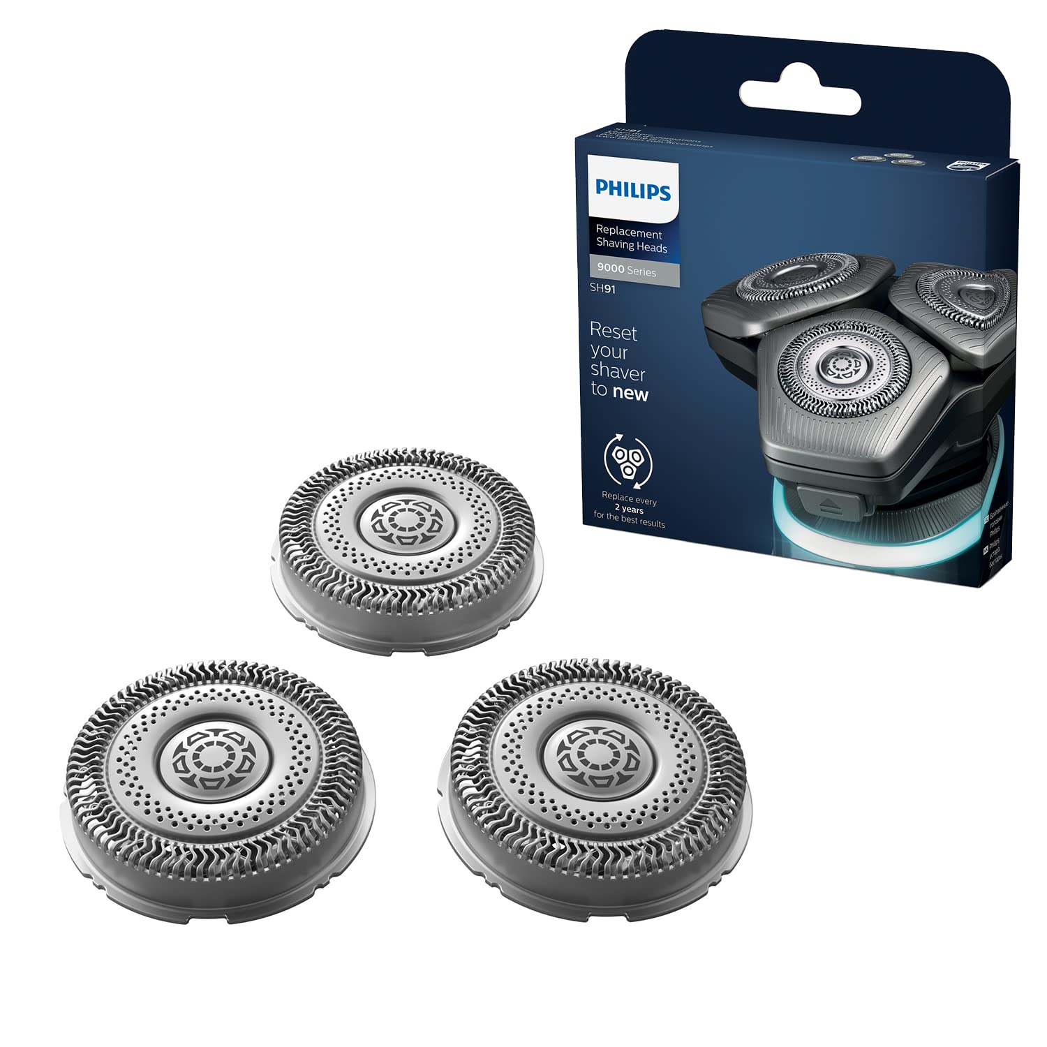 philips-sh91-50-set-3-teste-da-barba-di-ricambio-per-rasoio-elettrico-series-s80 image 1