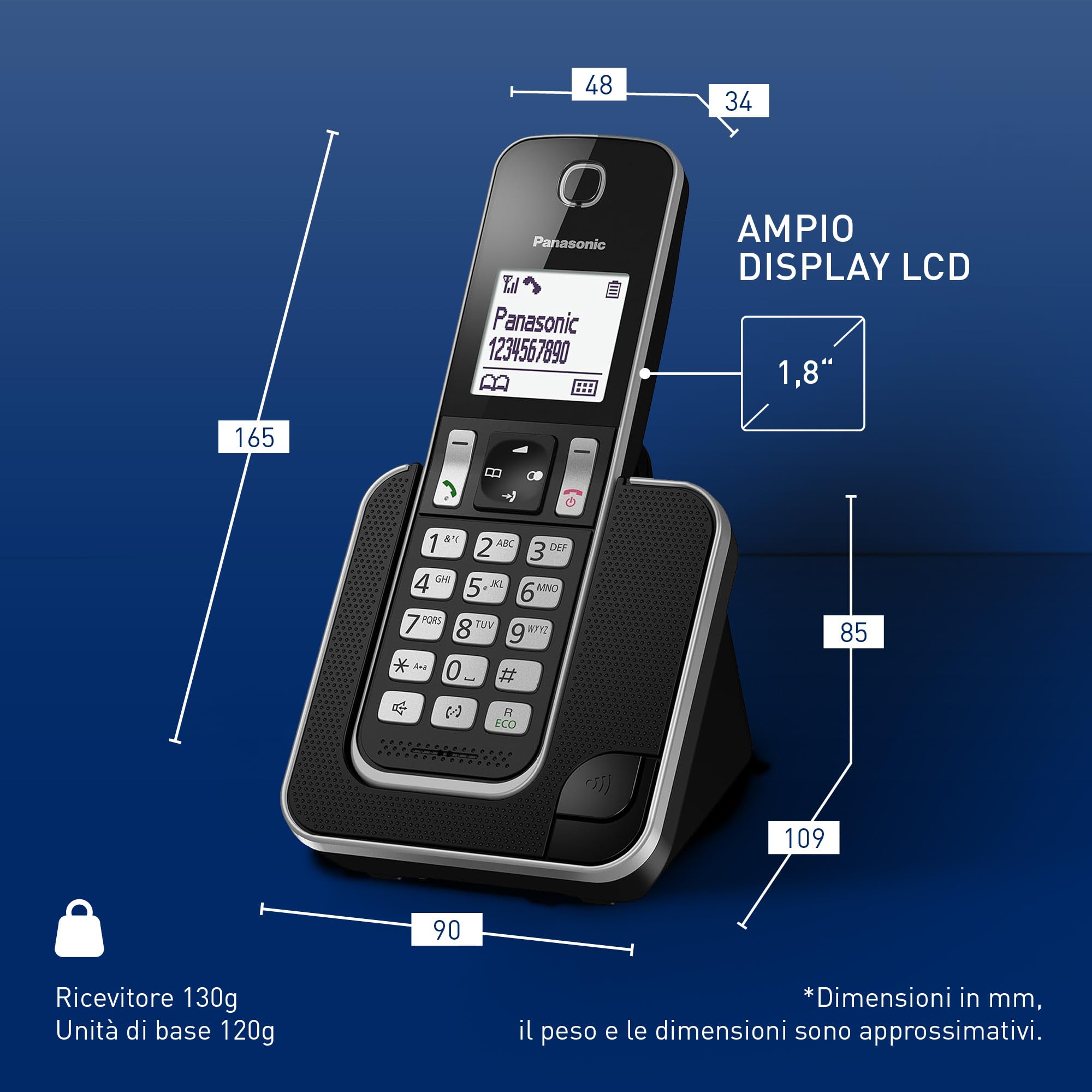 panasonic-kx-tgd310jtb-telefono-cordless-digitale-con-base-e-1-ricevitore-displa image 6