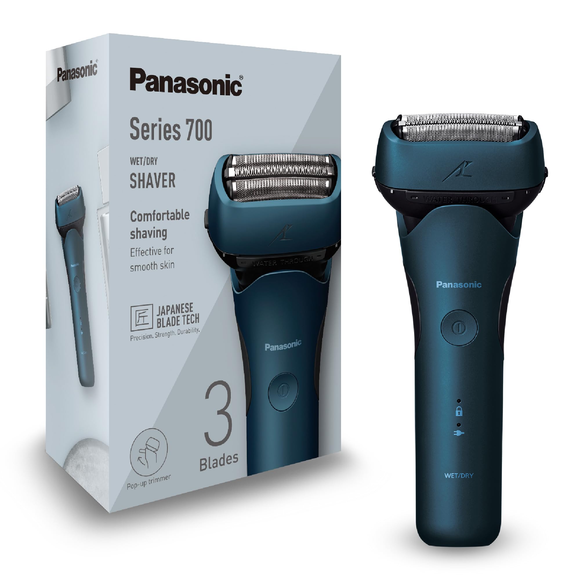 panasonic-series-700-es-alt4b-rasoio-elettrico-da-uomo-a-3-lame-wet-dry-con-sens image 1