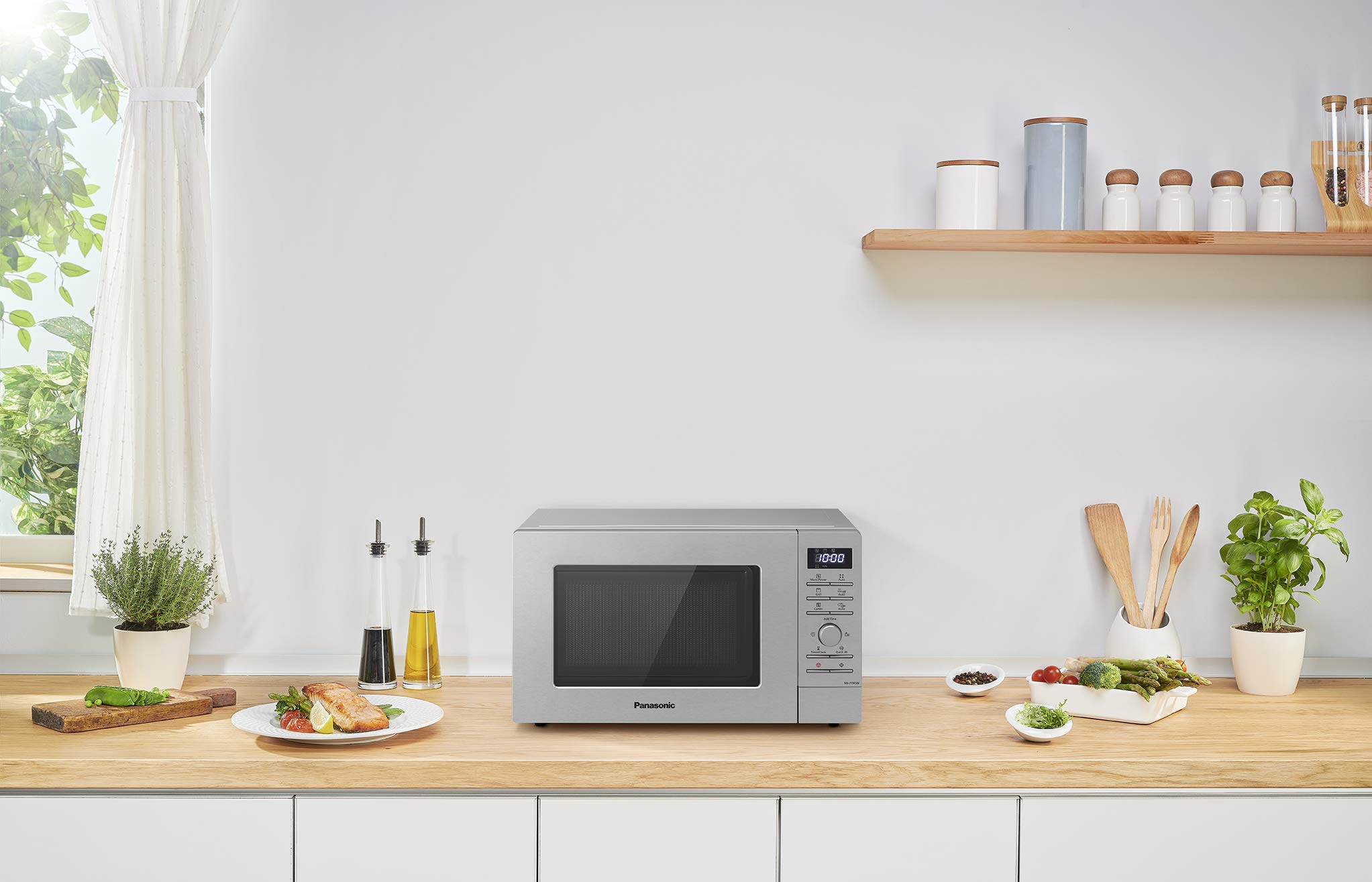 panasonic-nn-j19ksmepg-forno-microonde-con-grill-800w-1000w-20-litri-acciaio-ino image 8