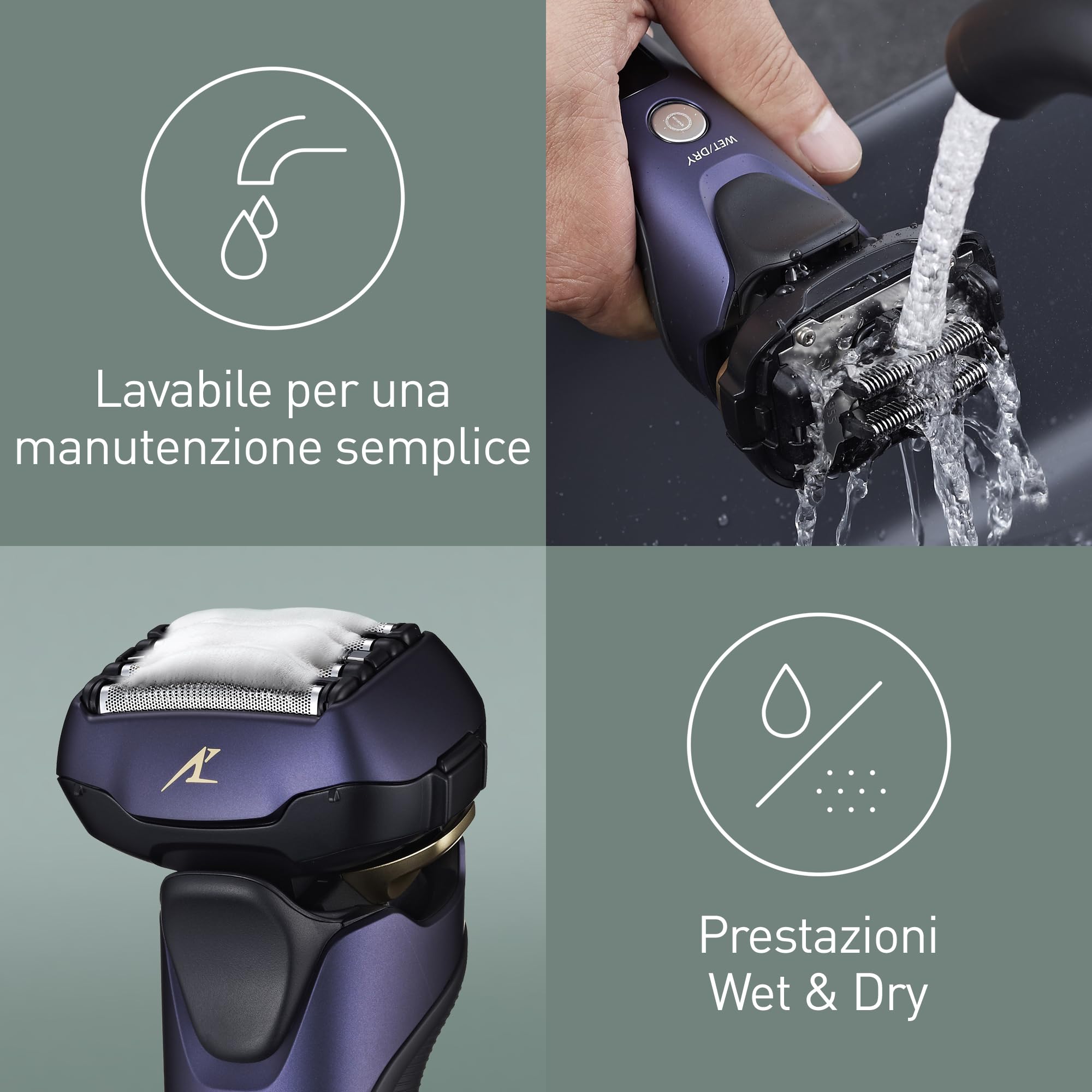 panasonic-series-800-es-lv67-rasoio-elettrico-wet-dry-a-5-lame-sensore-barba-aut image 7