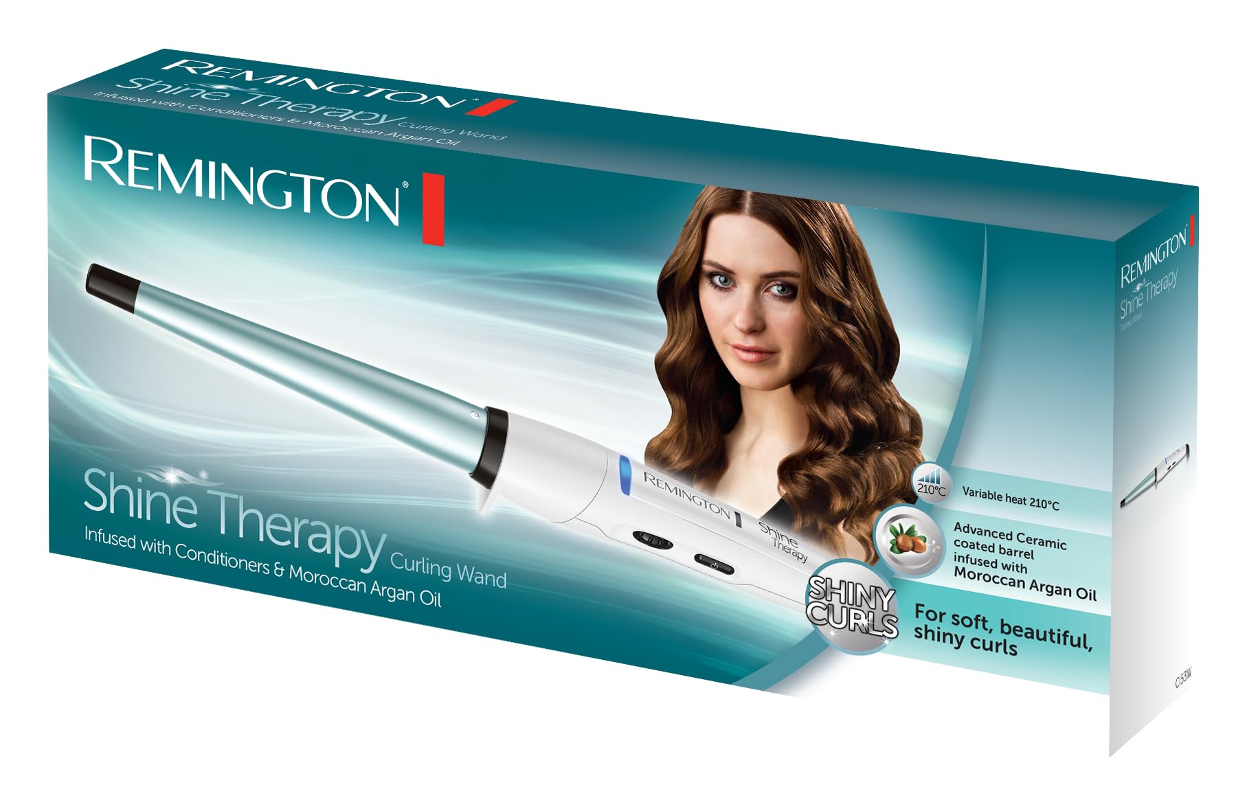remington-shine-therapy-ci53w-ferro-arricciacapelli-a-cono-13-25-mm-in-ceramica- image 2
