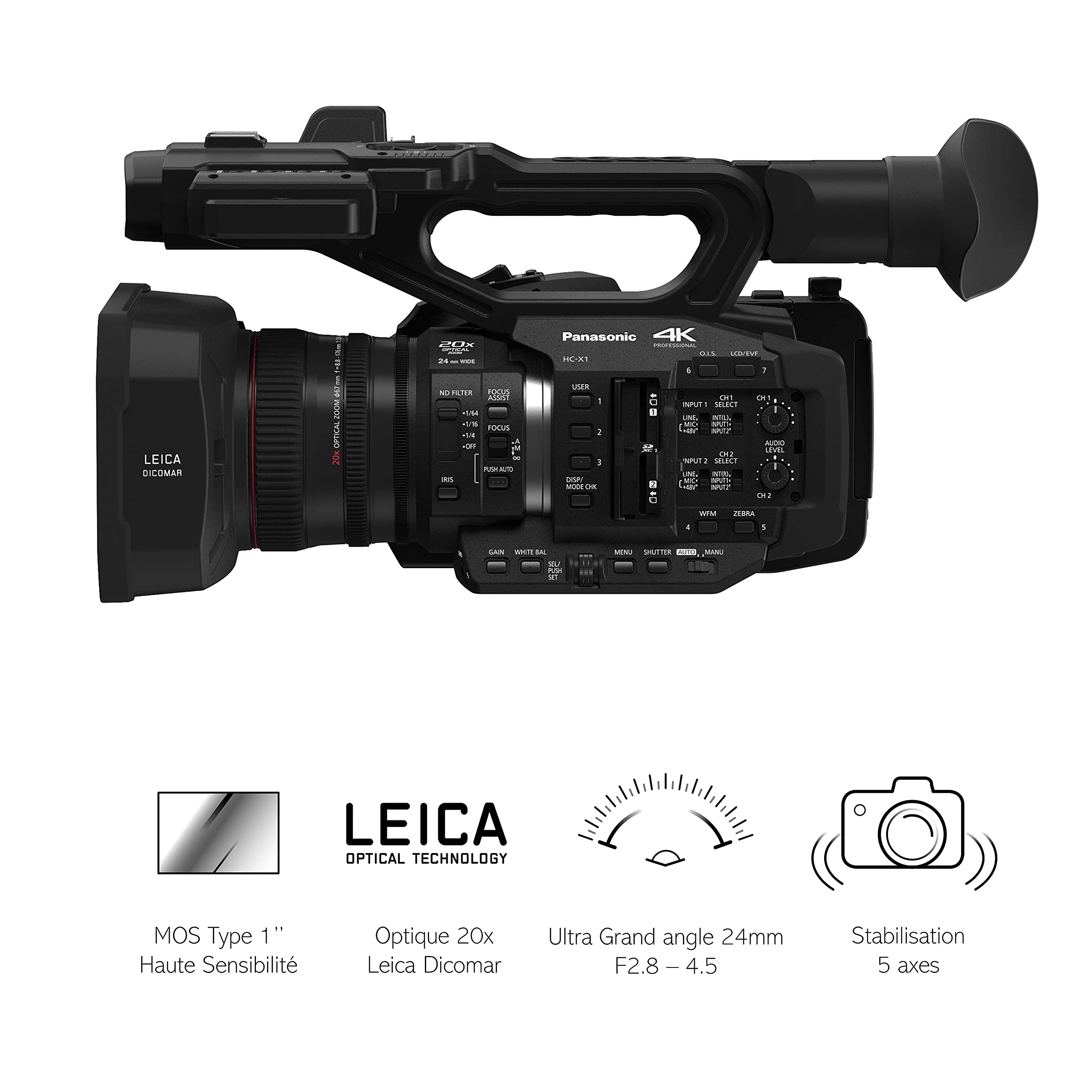 panasonic-hc-x1e-videocamera-palmare-ultra-hd-4k-professionale-con-sensore-1-pol image 2