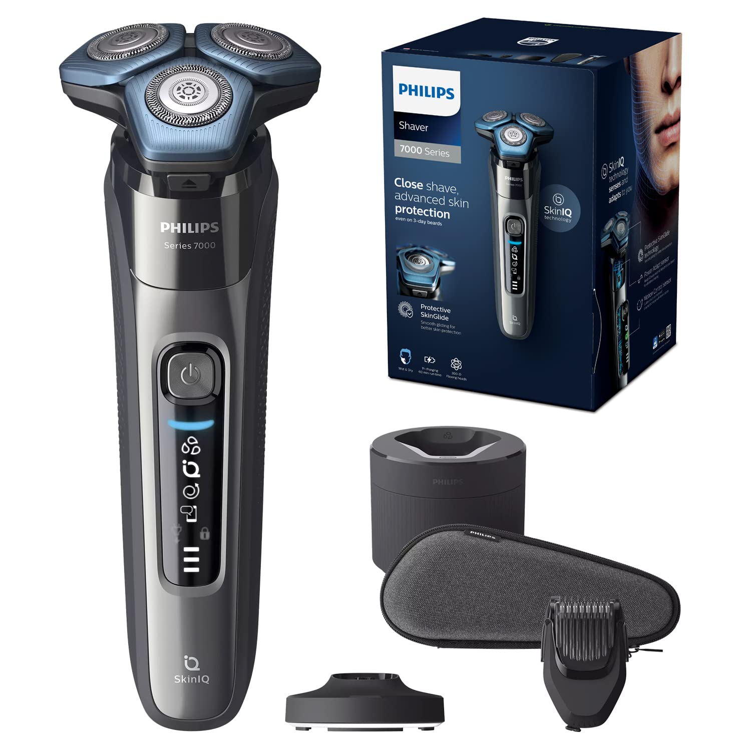philips-shaver-serie-7000-s7788-59-rasoio-elettrico-wet-dry-uomo-con-skiniq-lame image 1