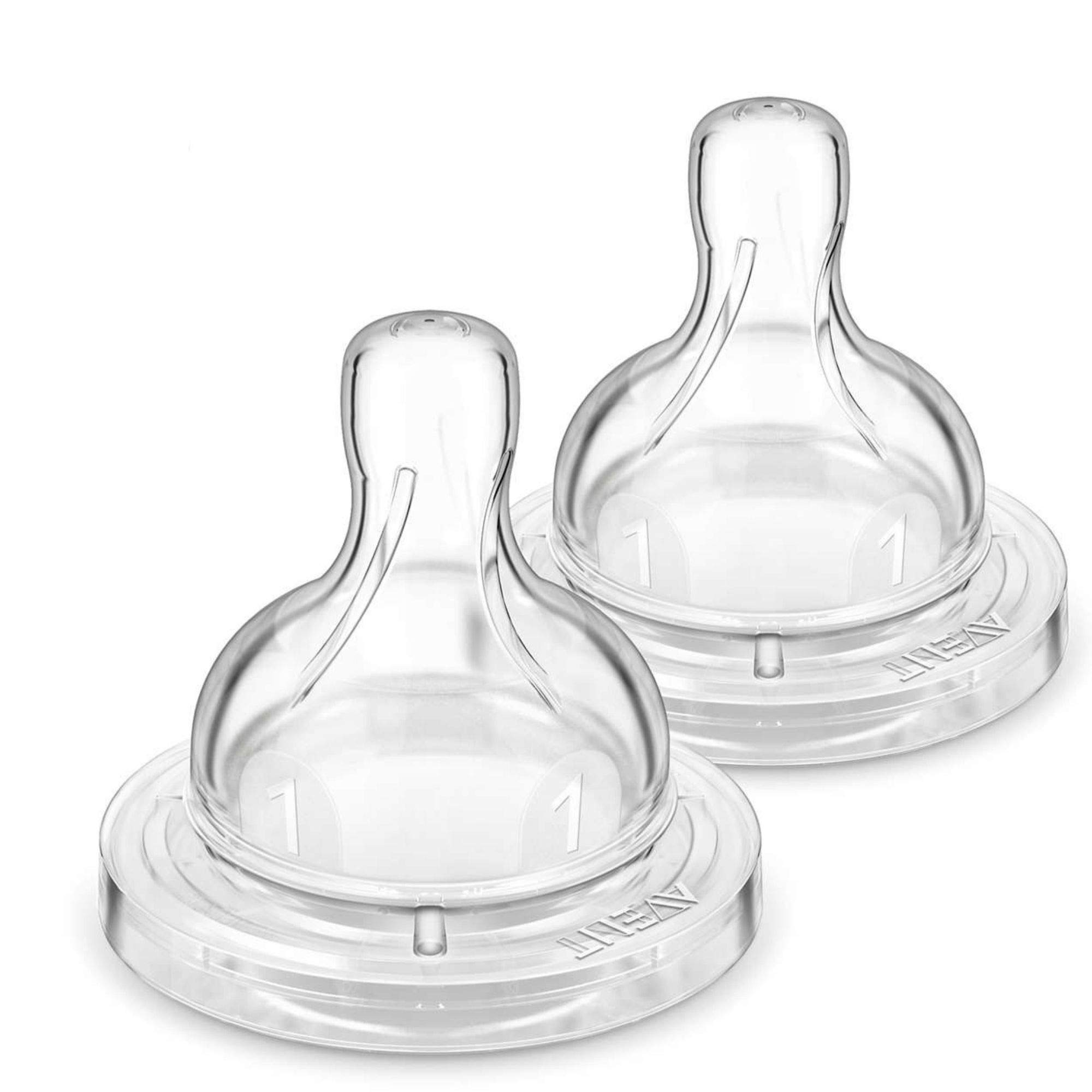 philips-avent-scf631-27-2-tettarelle-classic-prime-poppate-1-foro-0m-2-pezzi-sil image 1
