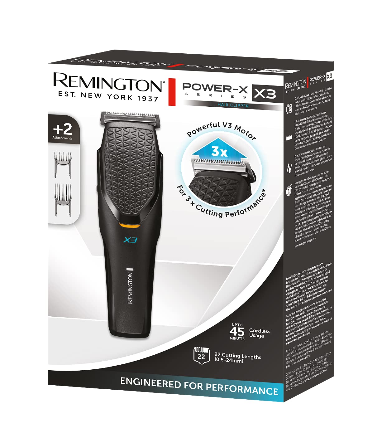 remington-power-x-series-x3-hc3000-tagliacapelli-professionale-lame-acciaio-giap image 2