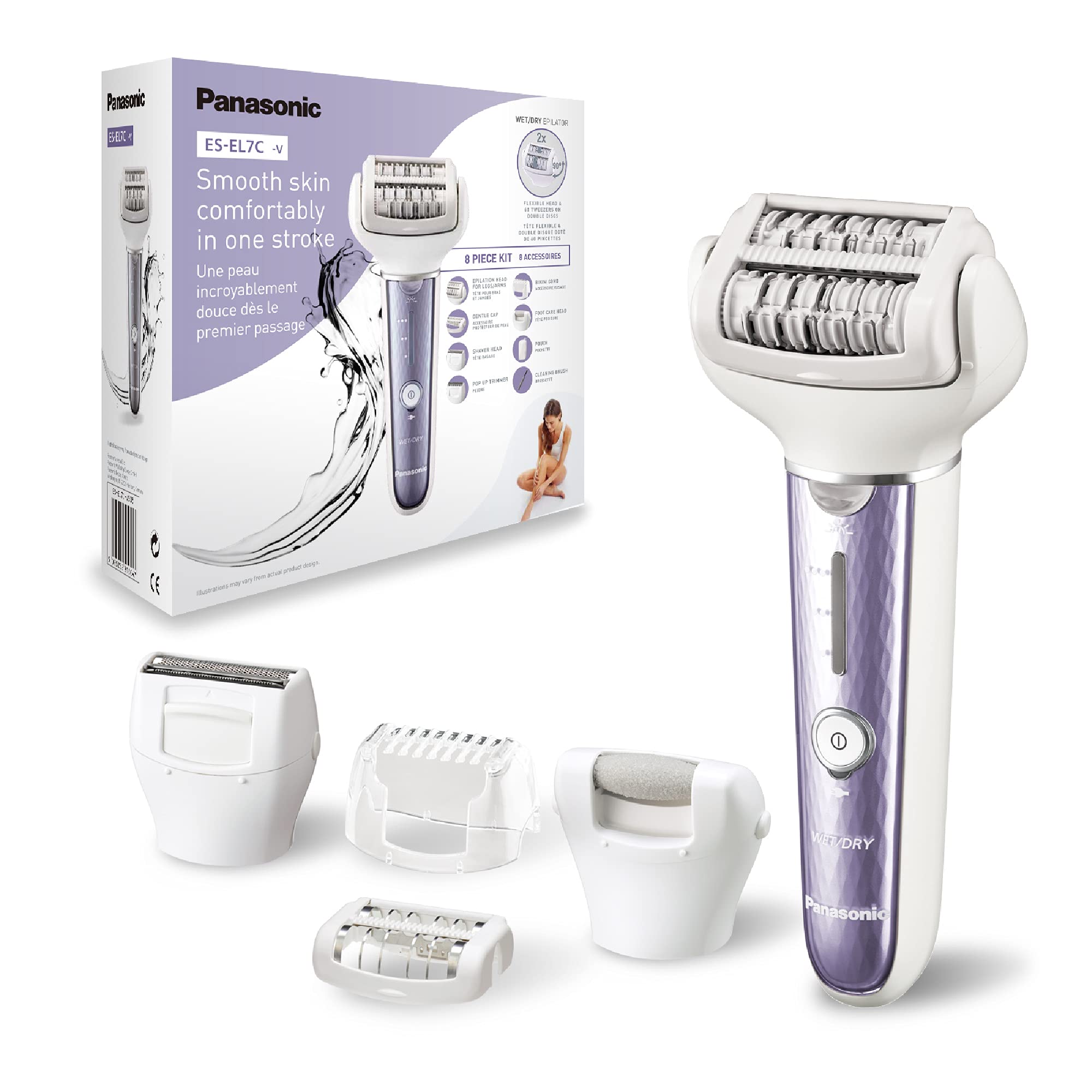 panasonic-el7c-epilatore-wet-dry-con-60-pinzette-a-doppi-dischi-3-velocit-4-test image 1