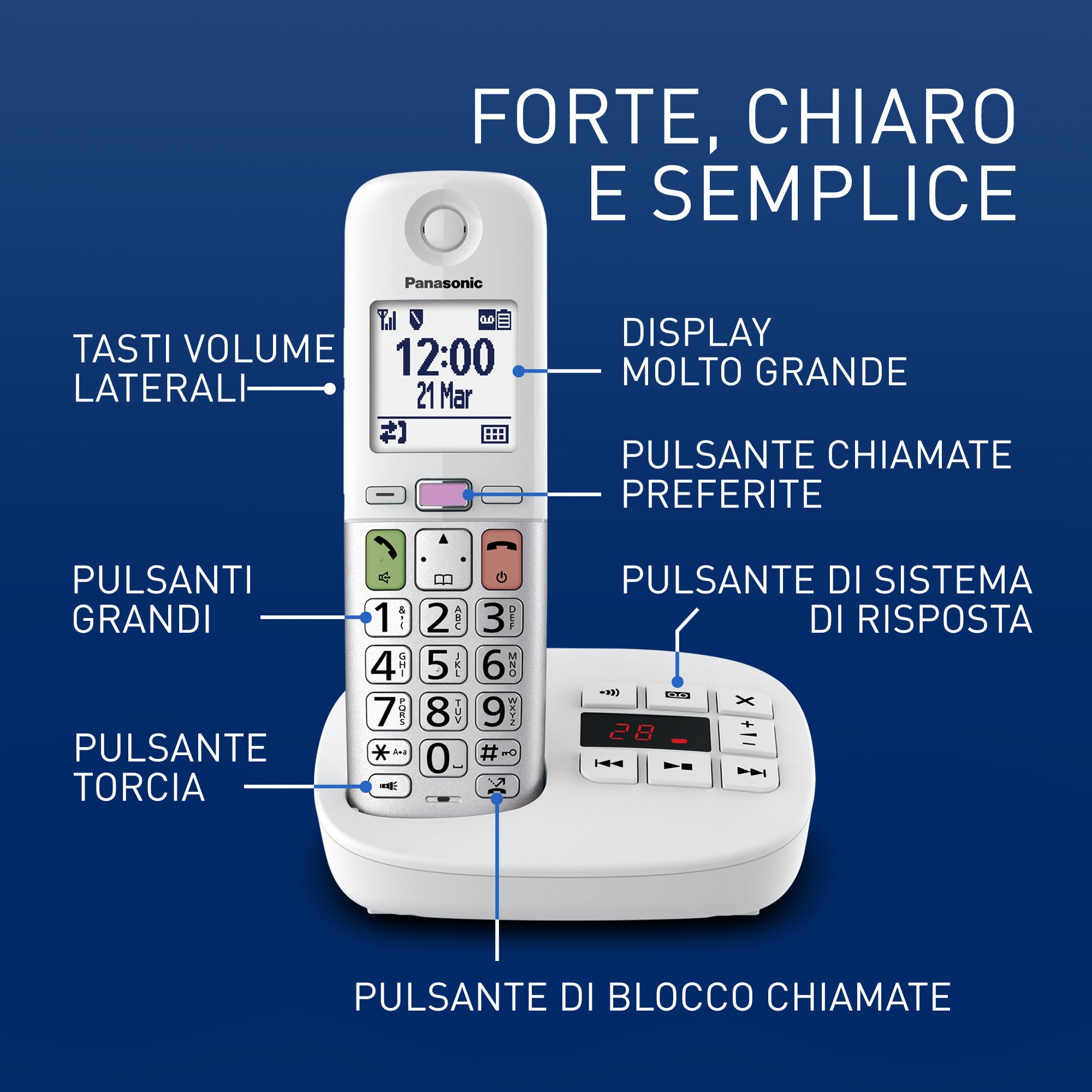 panasonic-kx-tgu430exw-telefono-cordless-digitale-con-segreteria-fav-call-torcia image 2
