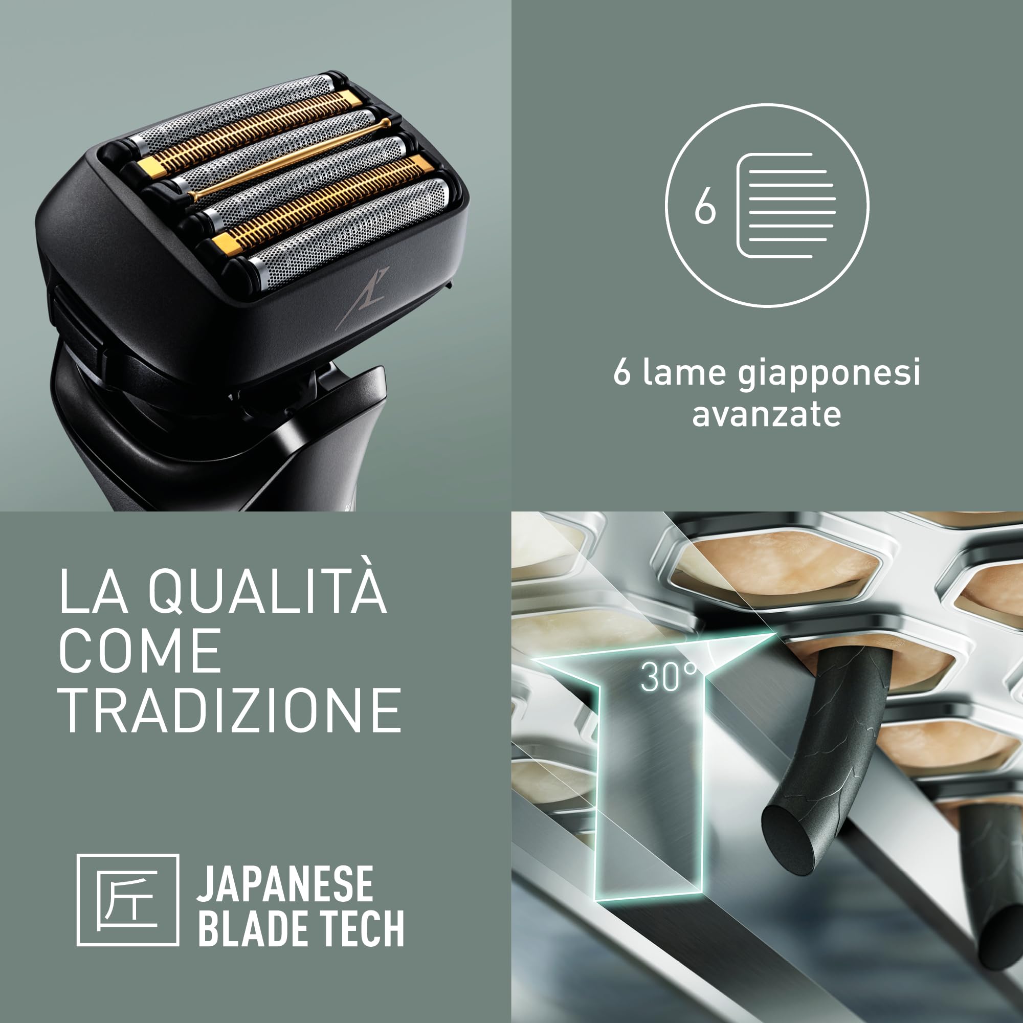 panasonic-series-900-es-ls6a-rasoio-elettrico-da-uomo-a-6-lame-wet-dry-con-senso image 3
