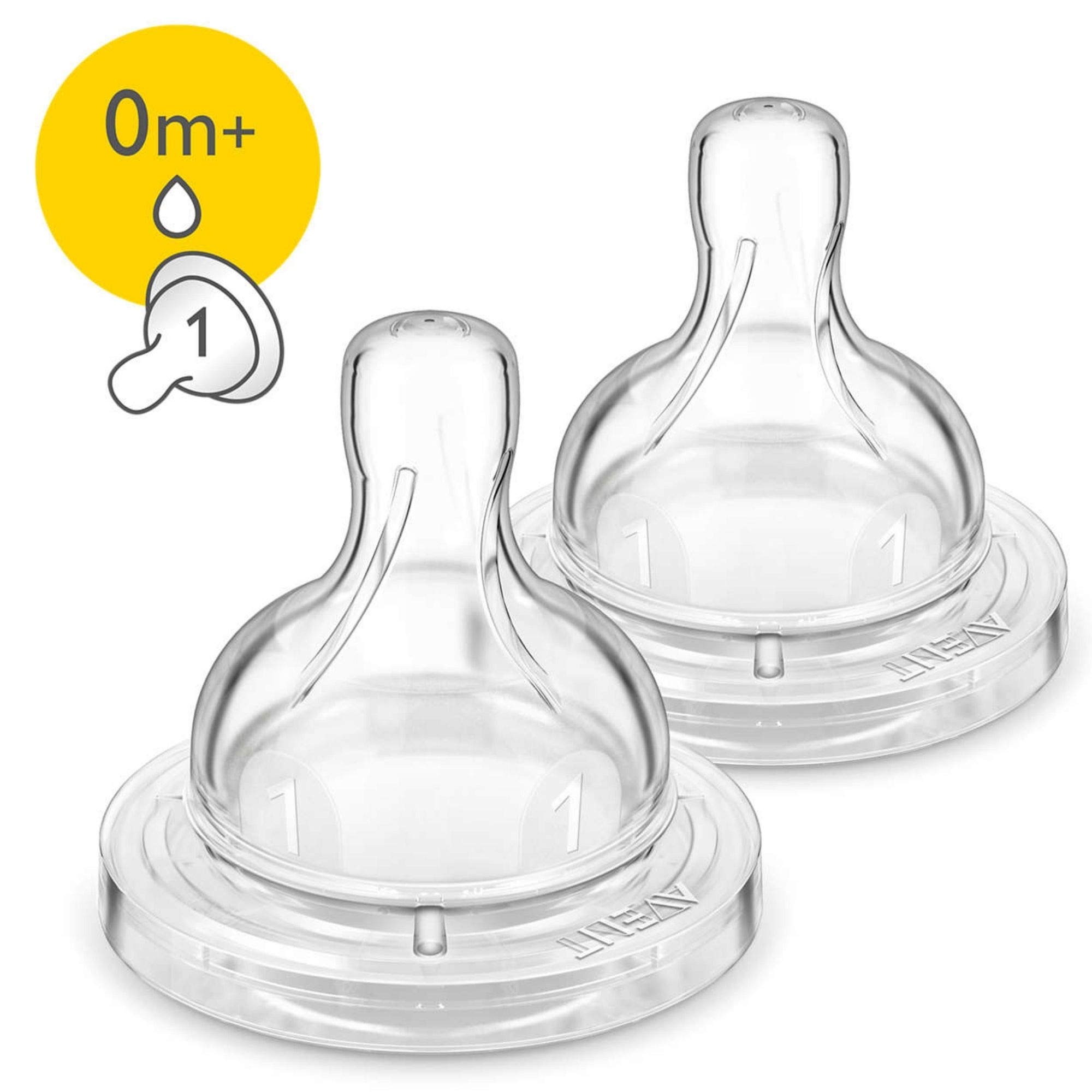 philips-avent-scf631-27-2-tettarelle-classic-prime-poppate-1-foro-0m-2-pezzi-sil image 2