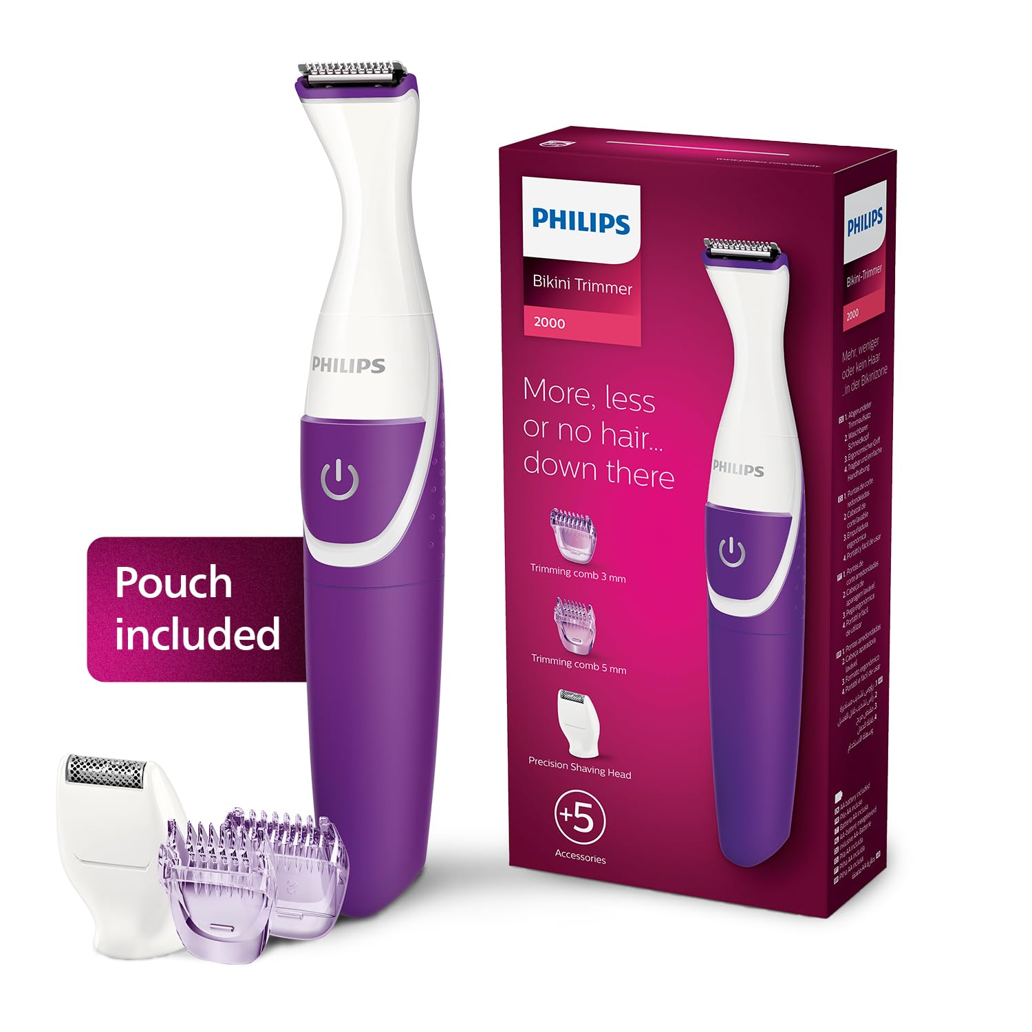 philips-brt383-15-bikini-zone-trimmer-precision-head-and-2-combs-battery-operate image 1