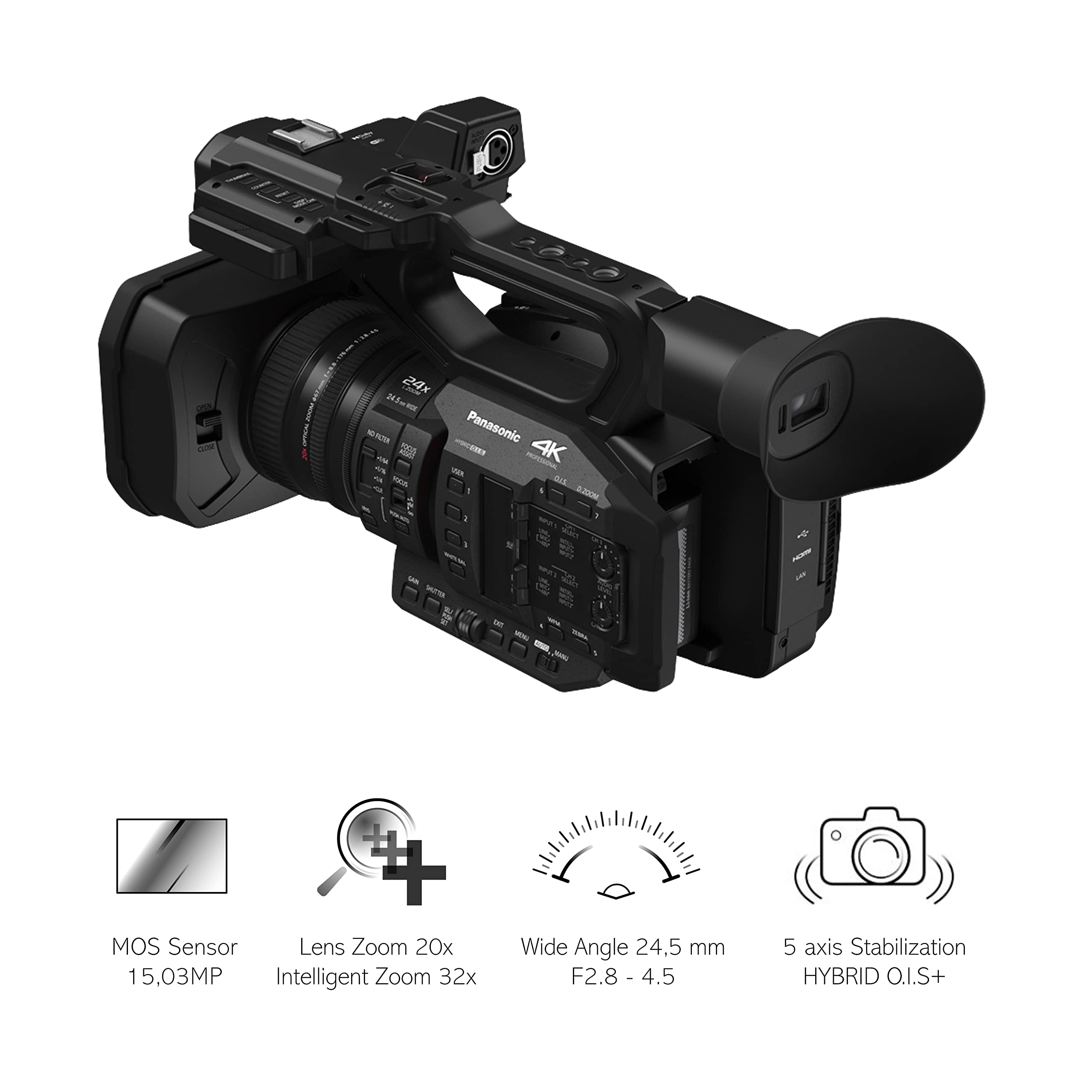 panasonic-hc-x2e-videocamera-professionale-4k-nero-sensore-15-03-mpx-con-batteri image 2