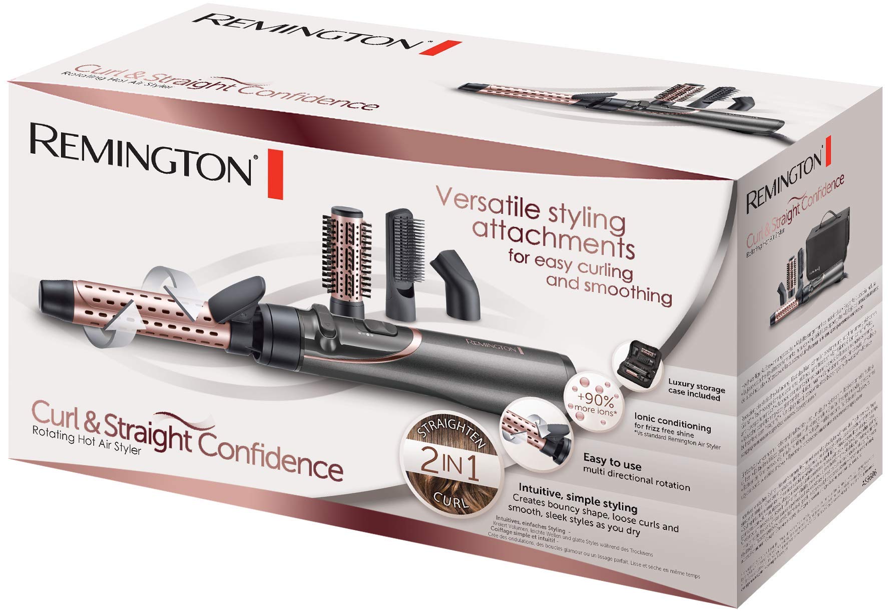 remington-as8606-curl-straight-spazzola-rotante-ad-aria-calda-3-in-1-con-4-acces image 2