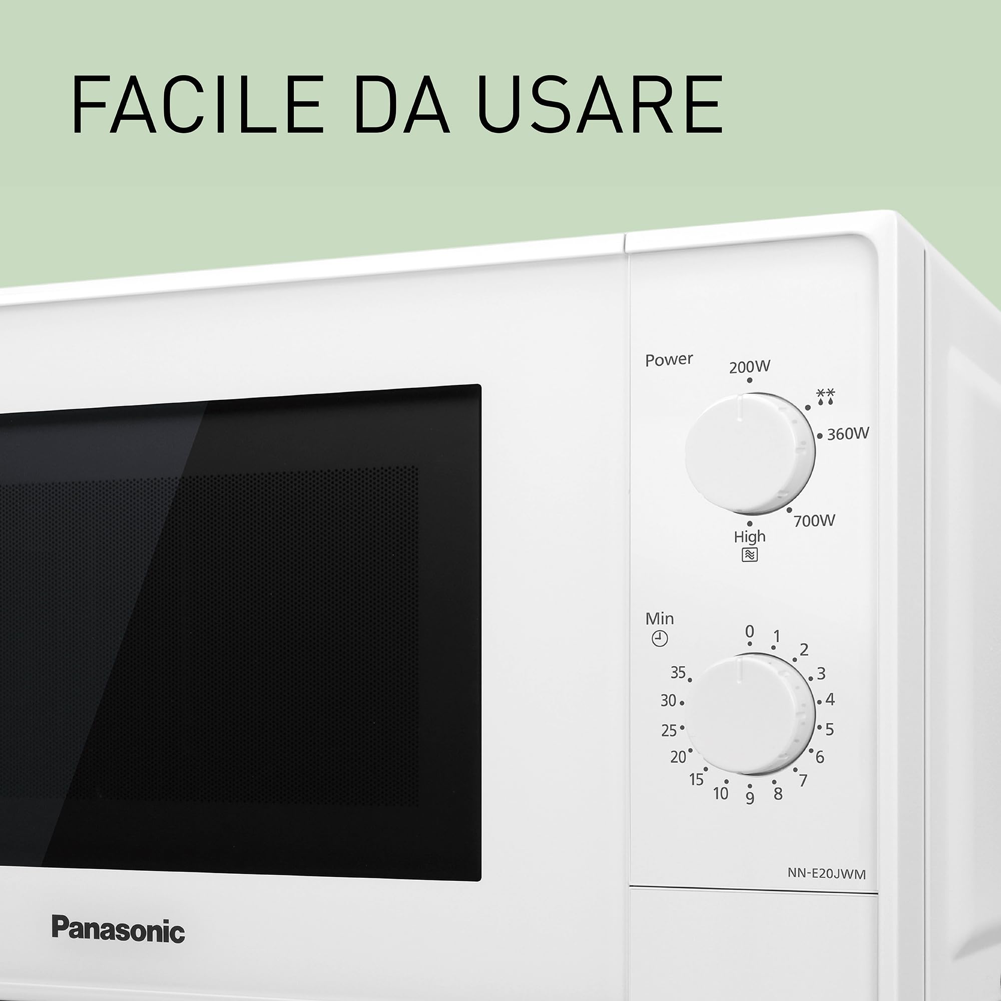 panasonic-nn-e20jwmebg-forno-a-microonde-compatto-20l-800w-con-piatto-rotante-in image 3